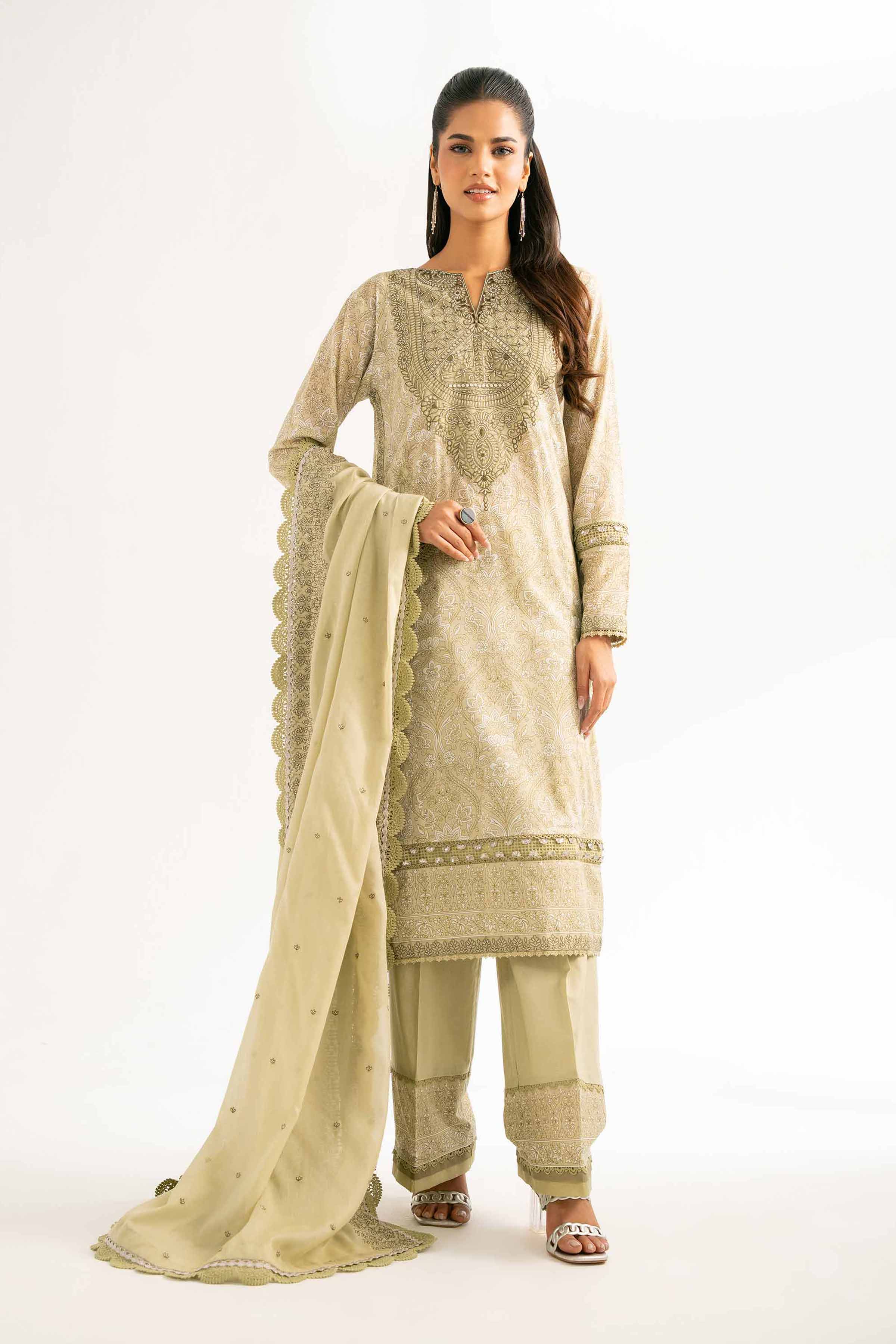 3 Piece - Printed Embroidered Suit - 42502133 for Women - Unstitched Collection | Nishat | Shop Online