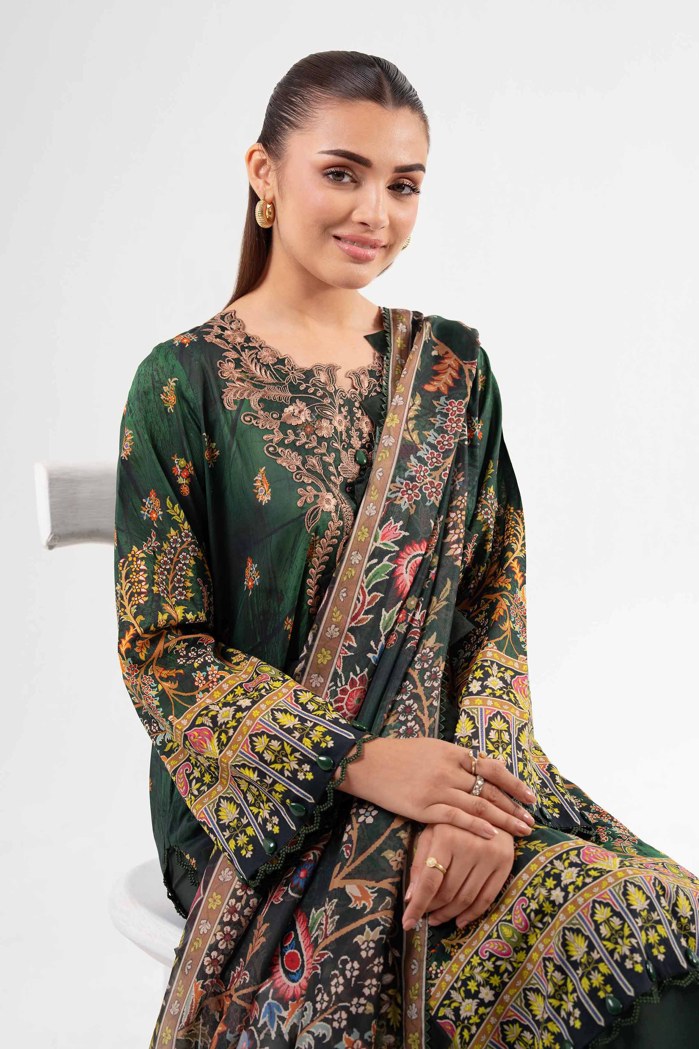 3 Piece - Digital Printed Suit - 42502136 for Women - Unstitched Collection | Nishat | Shop Online