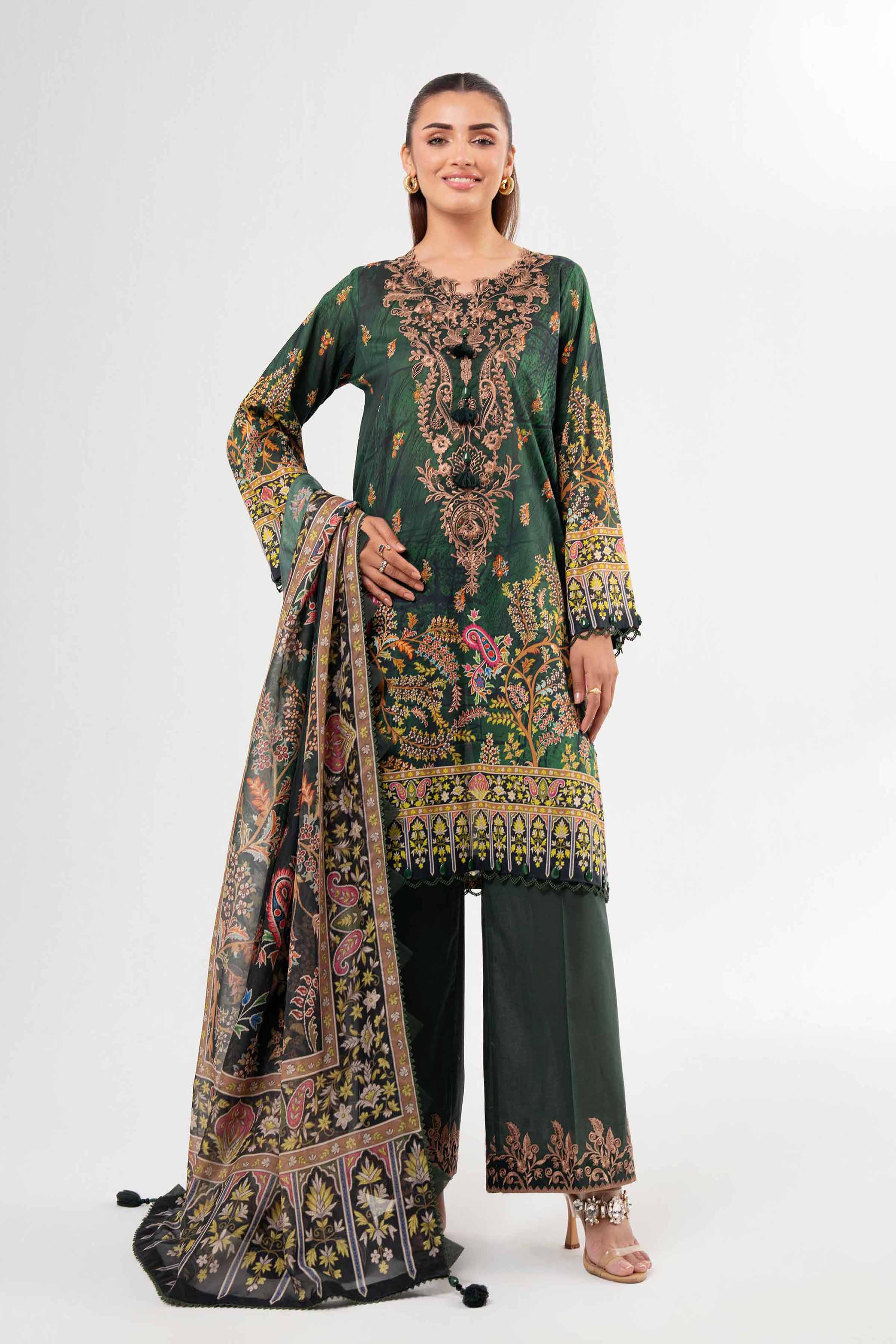 3 Piece - Digital Printed Suit - 42502136 for Women - Unstitched Collection | Nishat | Shop Online