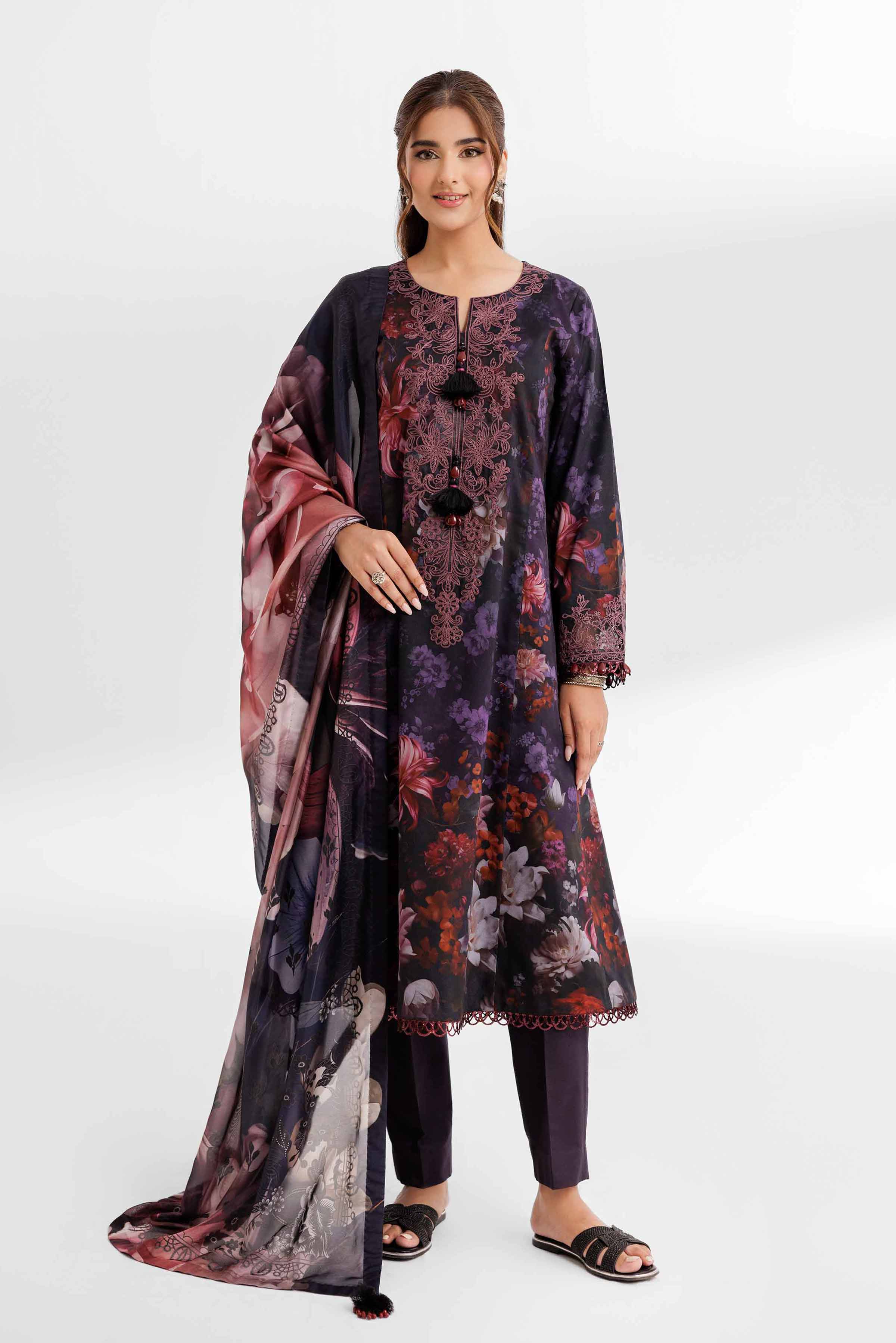 3 Piece - Digital Printed Suit - 42502141 for Women - Unstitched Collection | Nishat | Shop Online