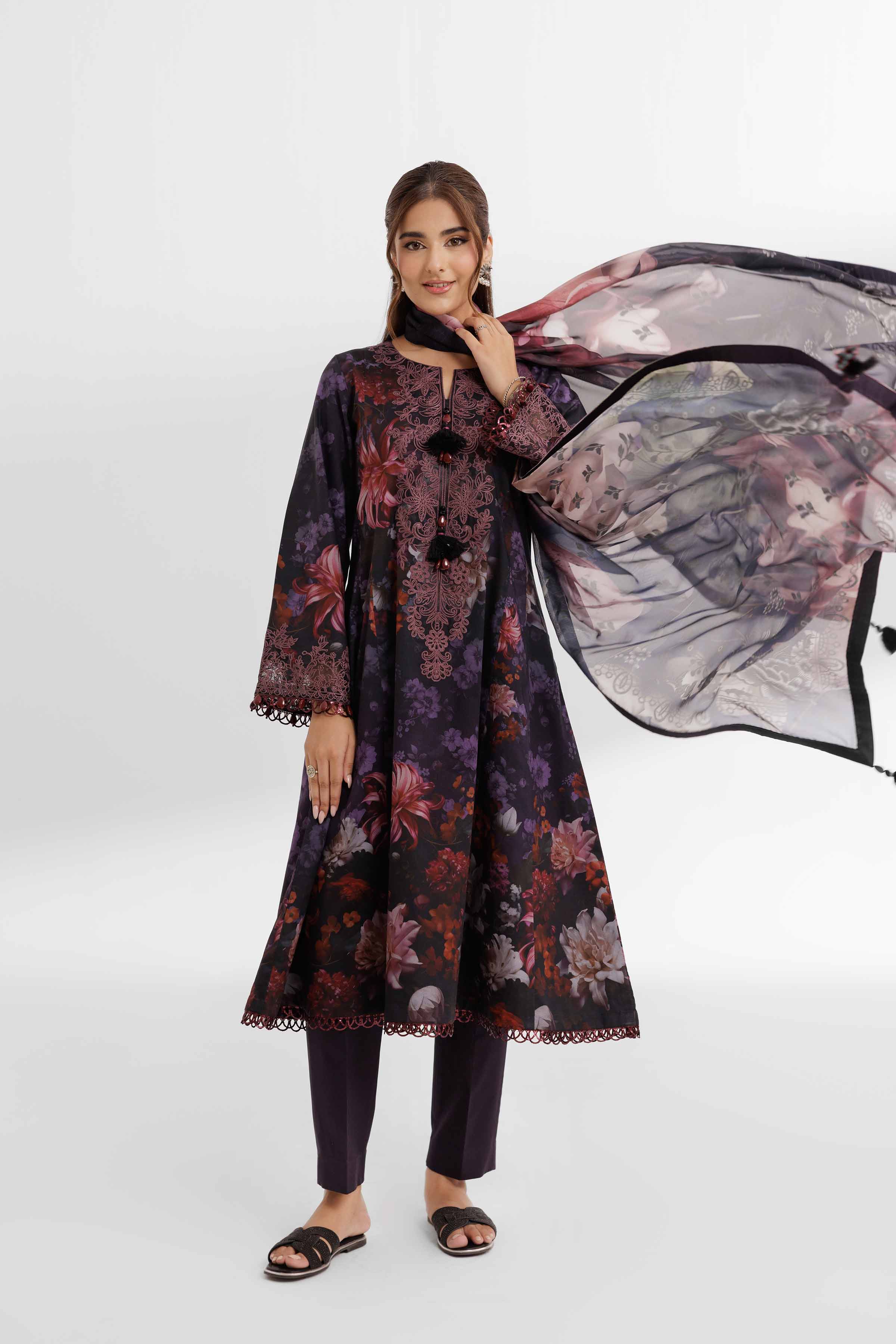 3 Piece - Digital Printed Suit - 42502141 for Women - Unstitched Collection | Nishat | Shop Online