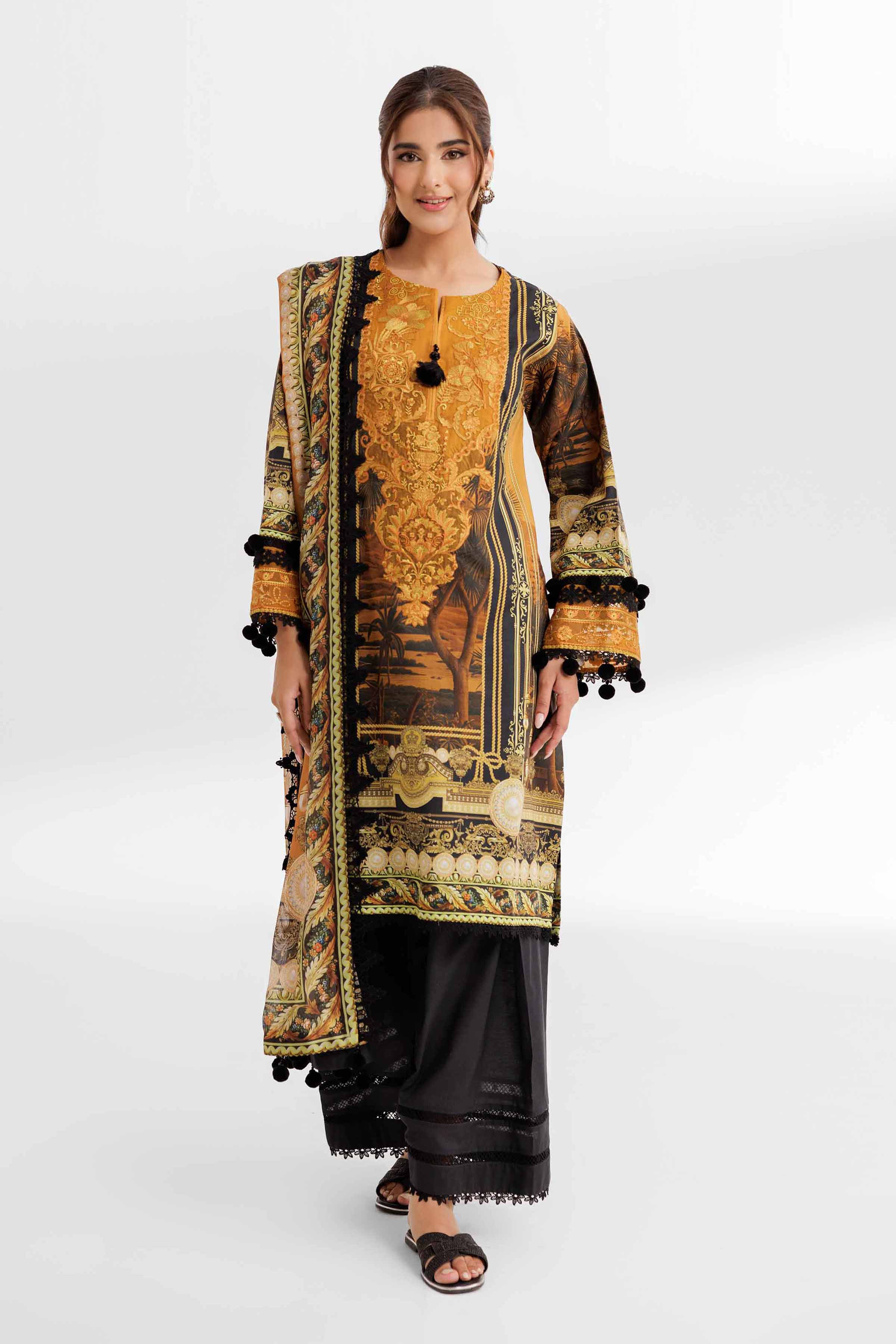 3 Piece - Digital Printed Suit - 42502143 for Women - Unstitched Collection | Nishat | Shop Online
