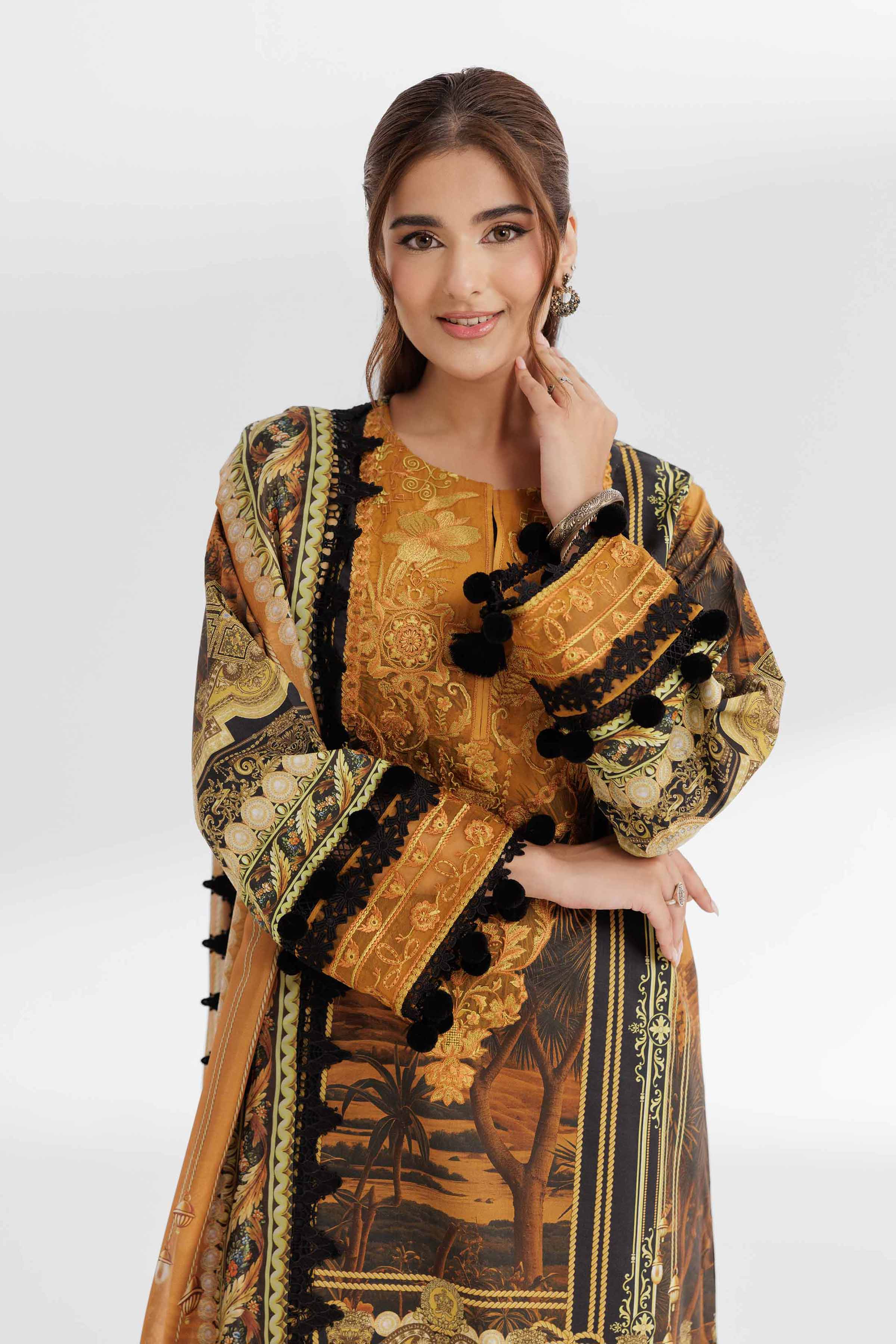 3 Piece - Digital Printed Suit - 42502143 for Women - Unstitched Collection | Nishat | Shop Online