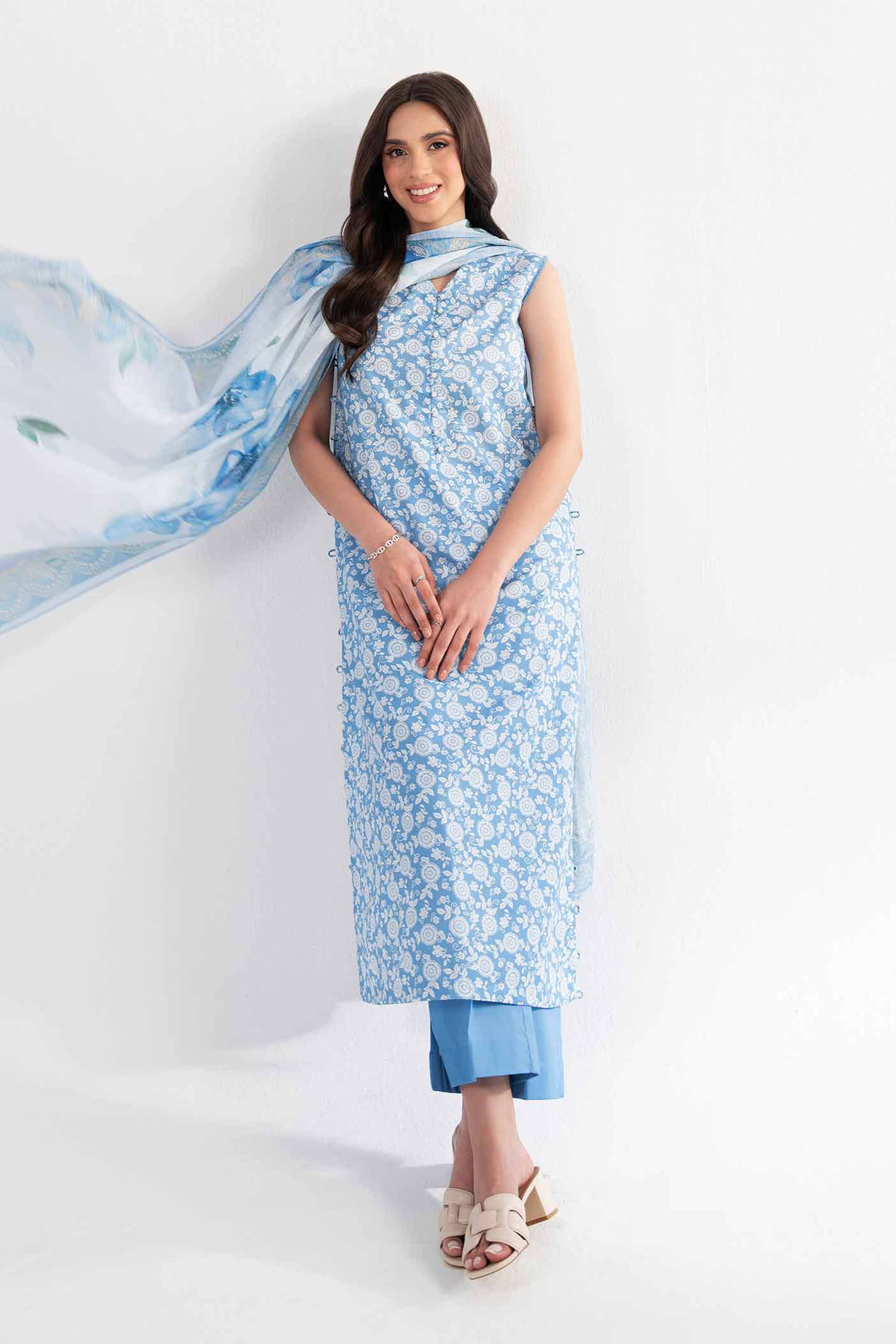 3 Piece - Digital Printed Suit - 42502144 for Women - Unstitched Collection | Nishat | Shop Online