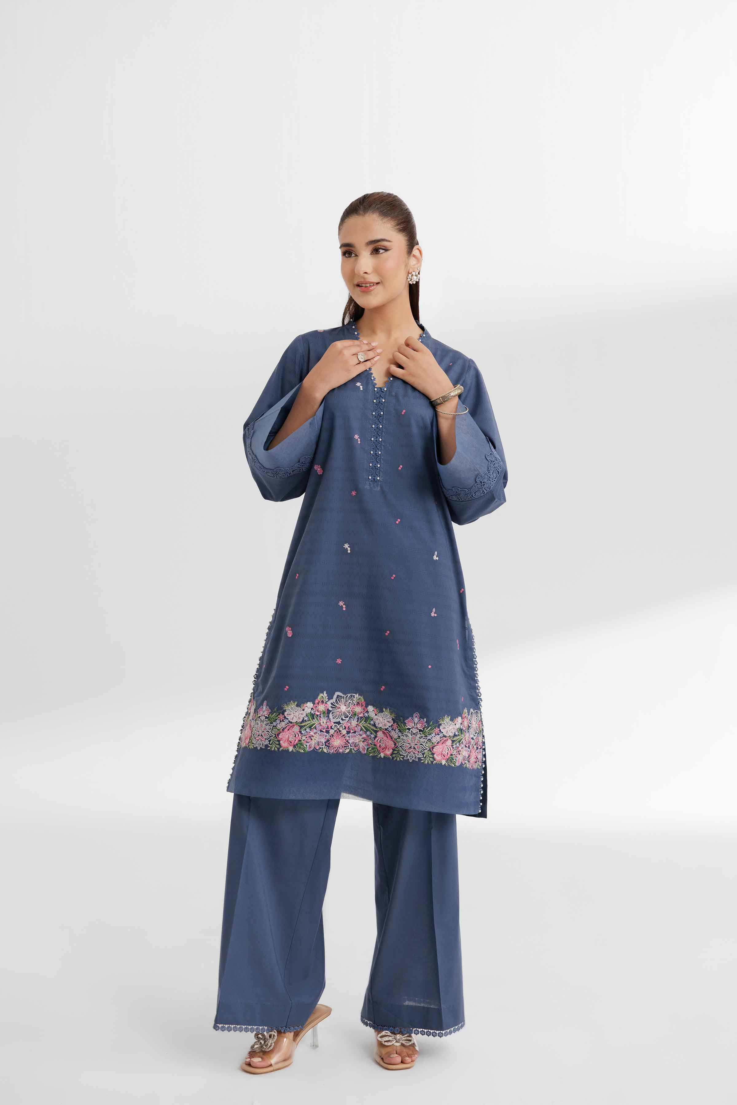 2 Piece - Dyed Embroidered Suit - 42502157 for Women - Unstitched Collection | Nishat | Shop Online
