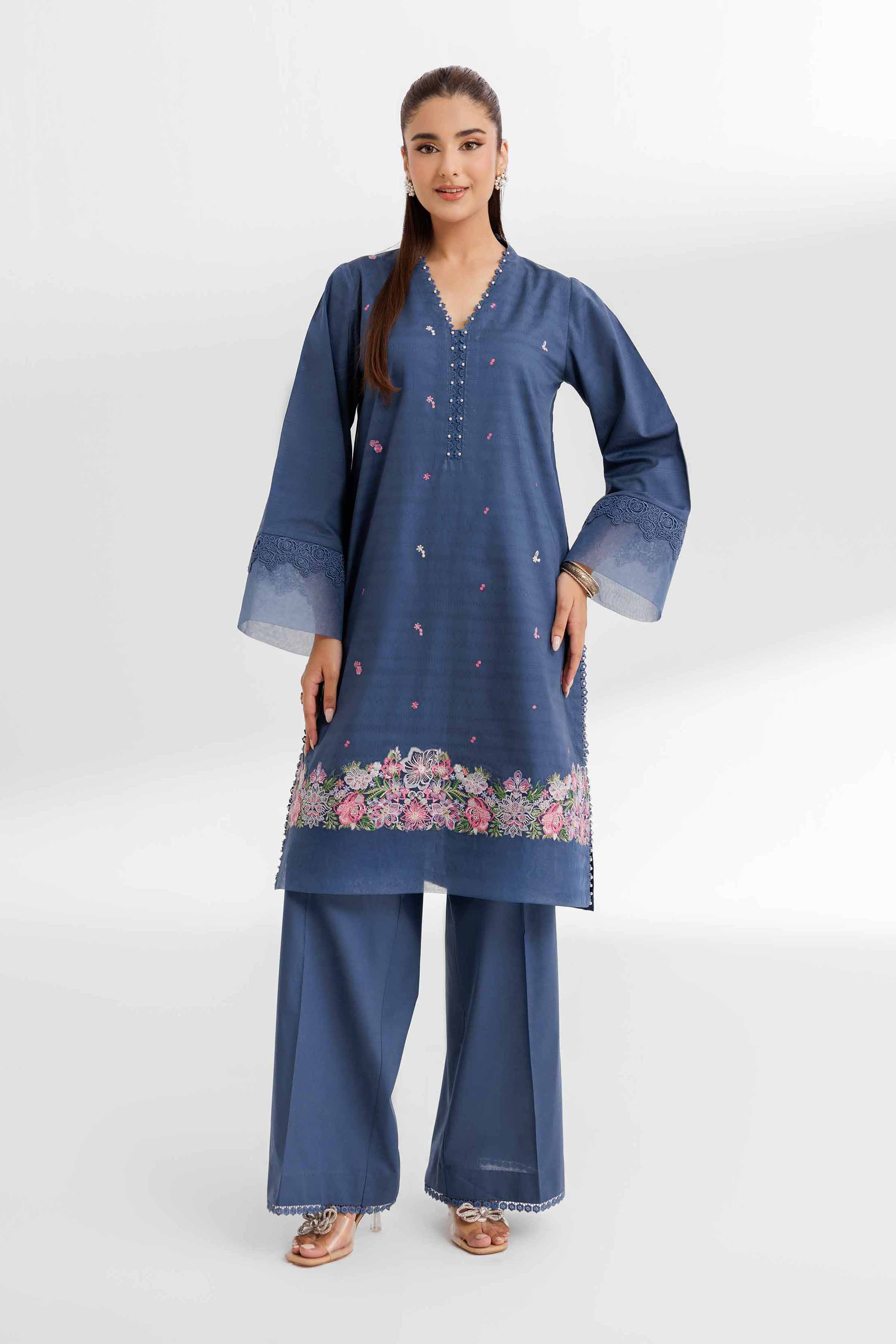 2 Piece - Dyed Embroidered Suit - 42502157 for Women - Unstitched Collection | Nishat | Shop Online