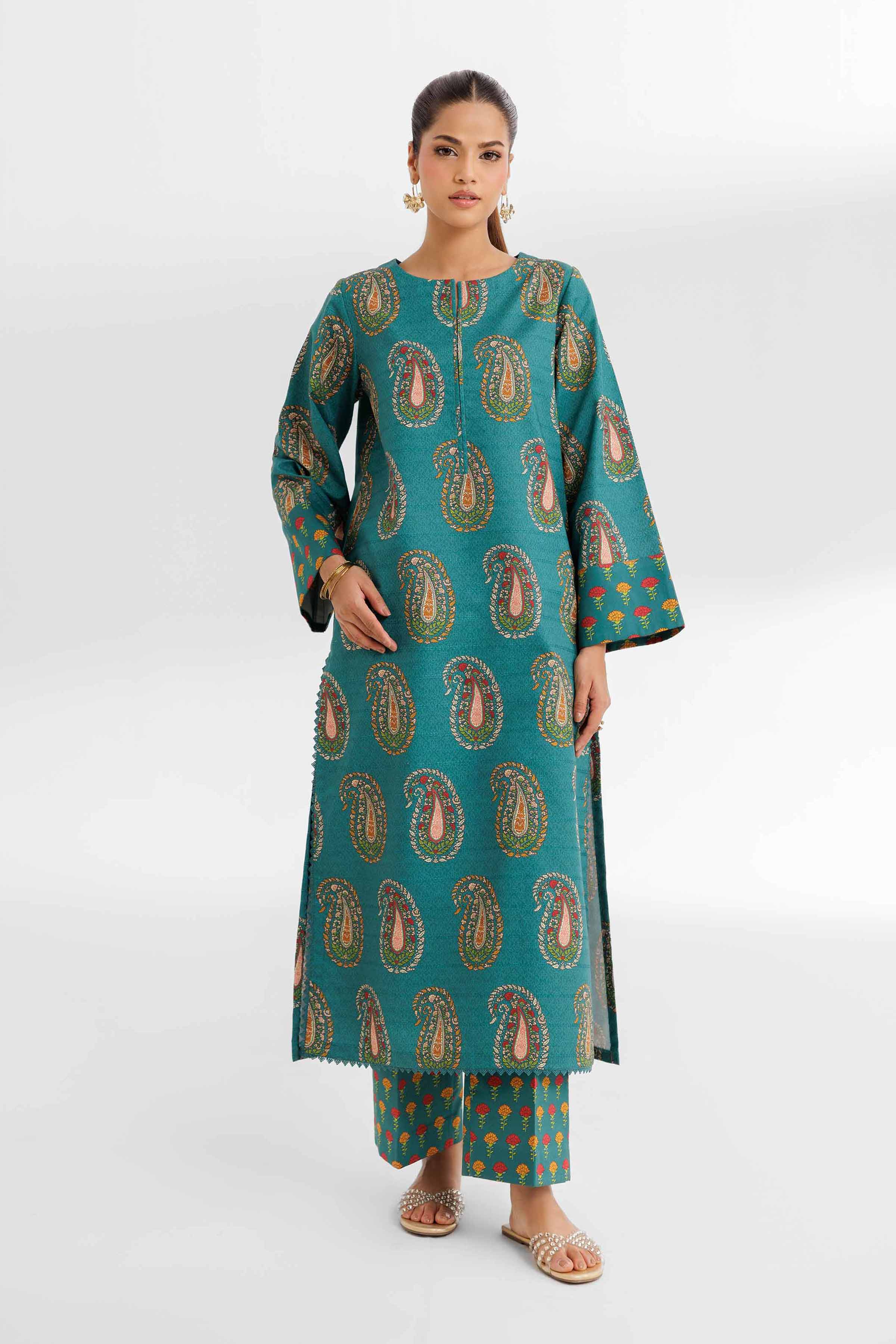 2 Piece - Printed Suit - 42502162 for Women - Unstitched Collection | Nishat | Shop Online