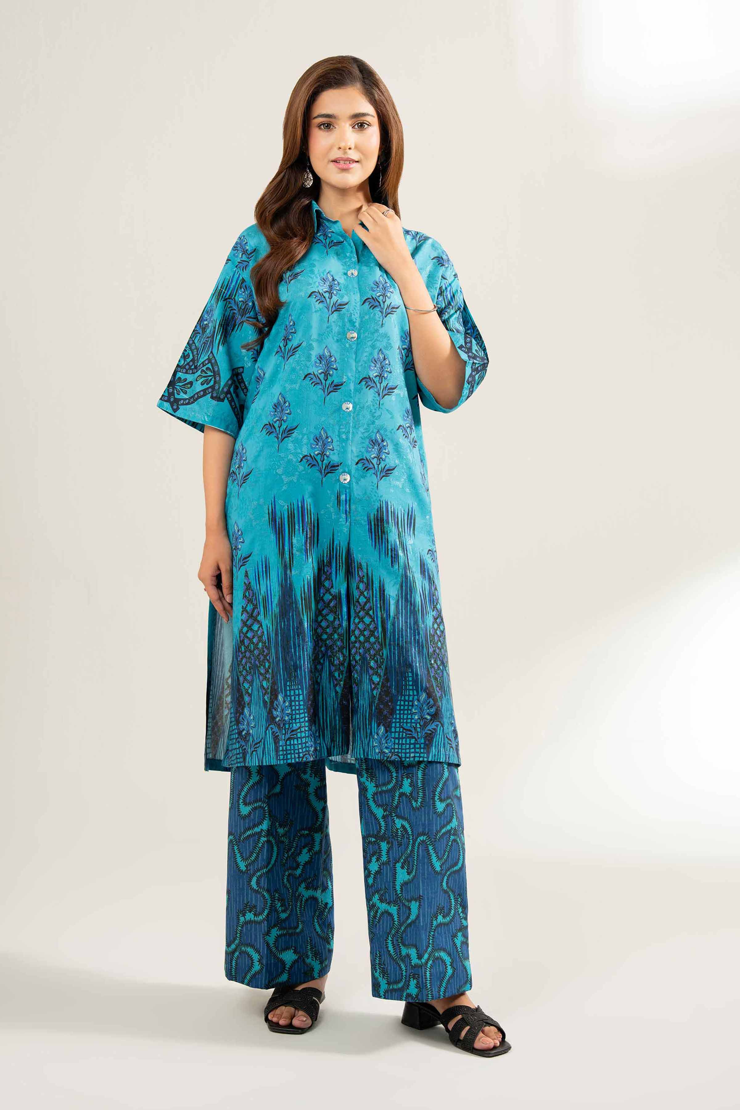 2 Piece - Digital Printed Suit - 42502175 for Women - Unstitched Collection | Nishat | Shop Online