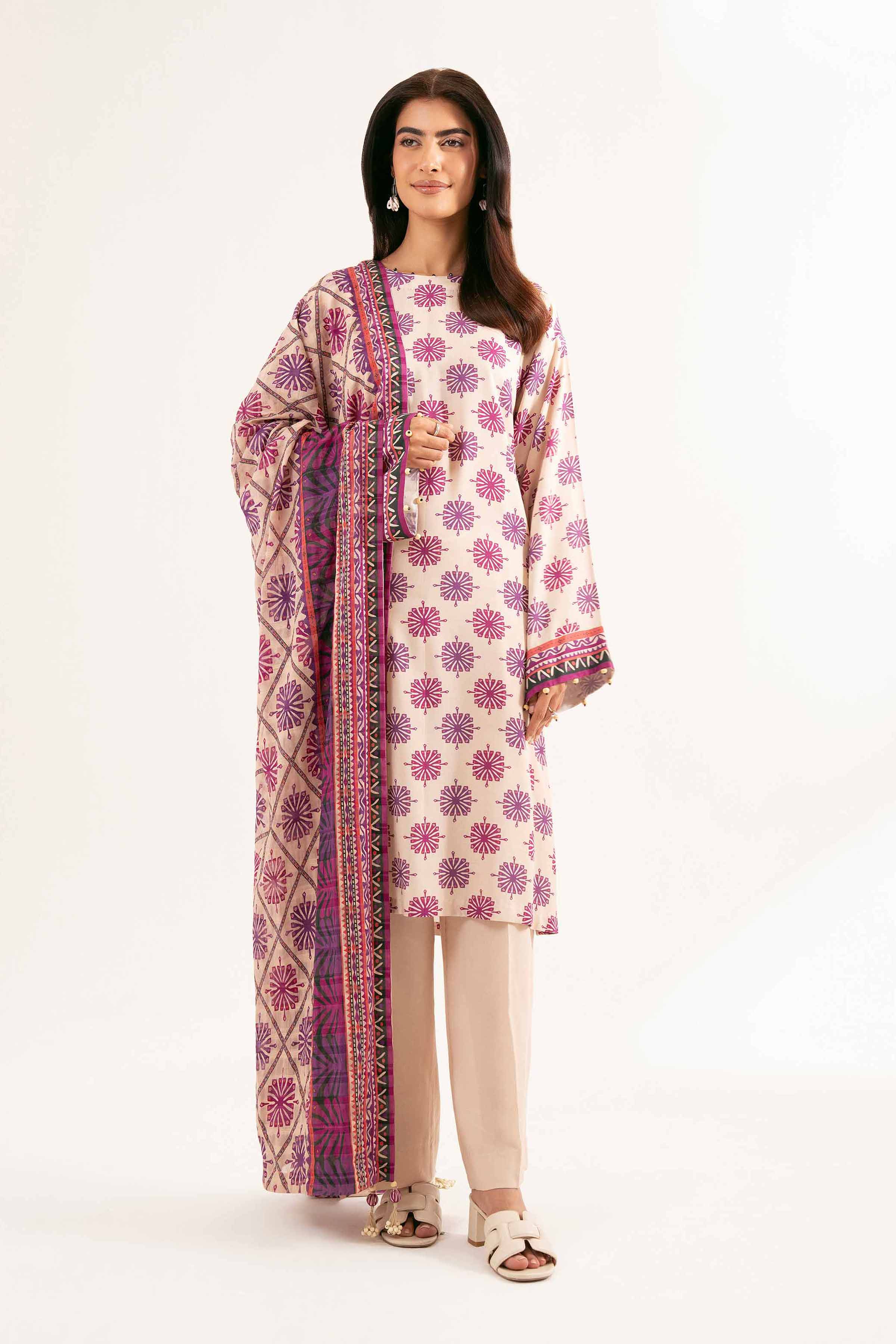 3 Piece - Printed Suit - 42502200 for Women - Unstitched Collection | Nishat | Shop Online