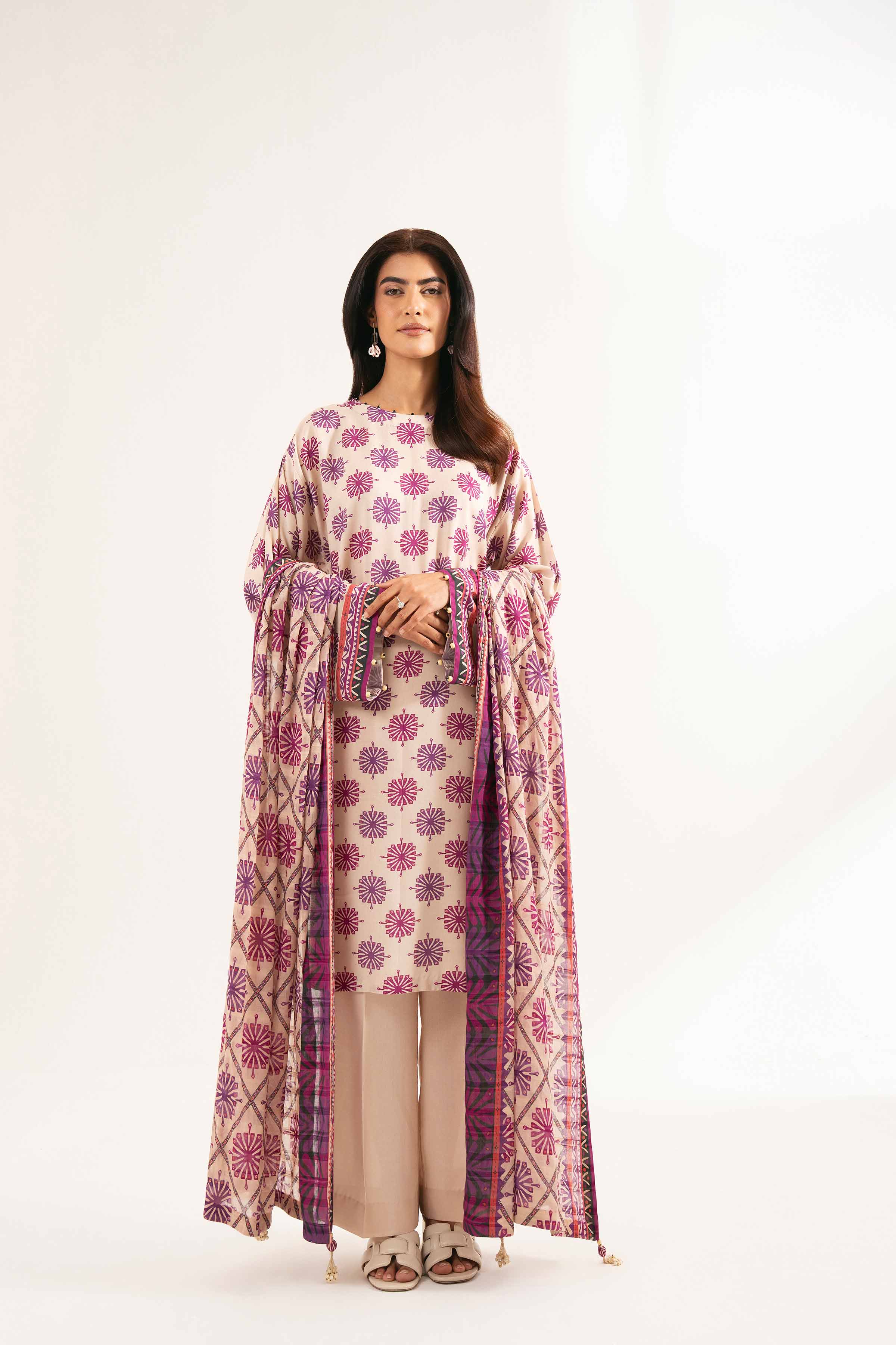 3 Piece - Printed Suit - 42502200 for Women - Unstitched Collection | Nishat | Shop Online