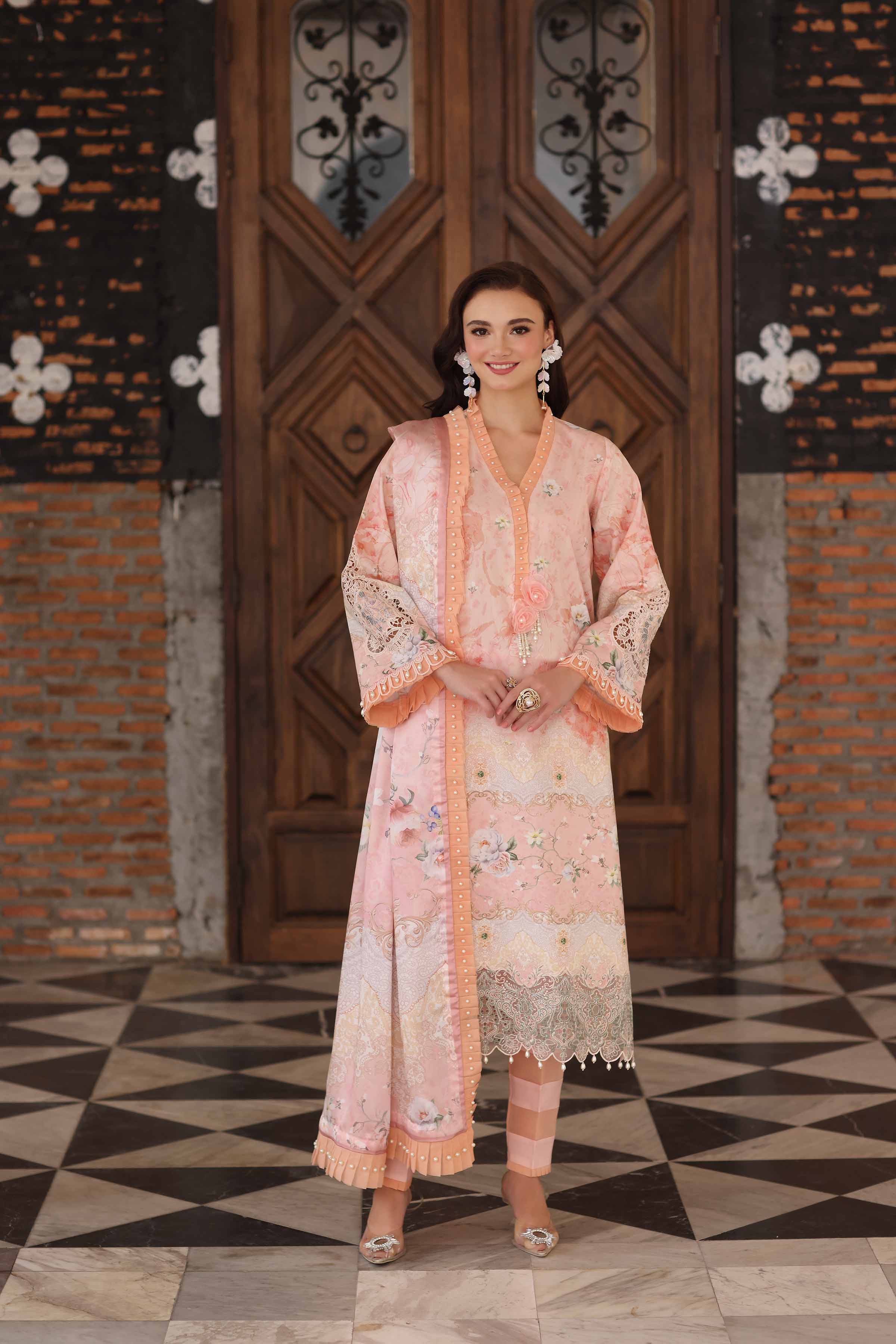 3 Piece - Digital Printed Embroidered Suit - 42502214 for Women - Unstitched Collection | Nishat | Shop Online