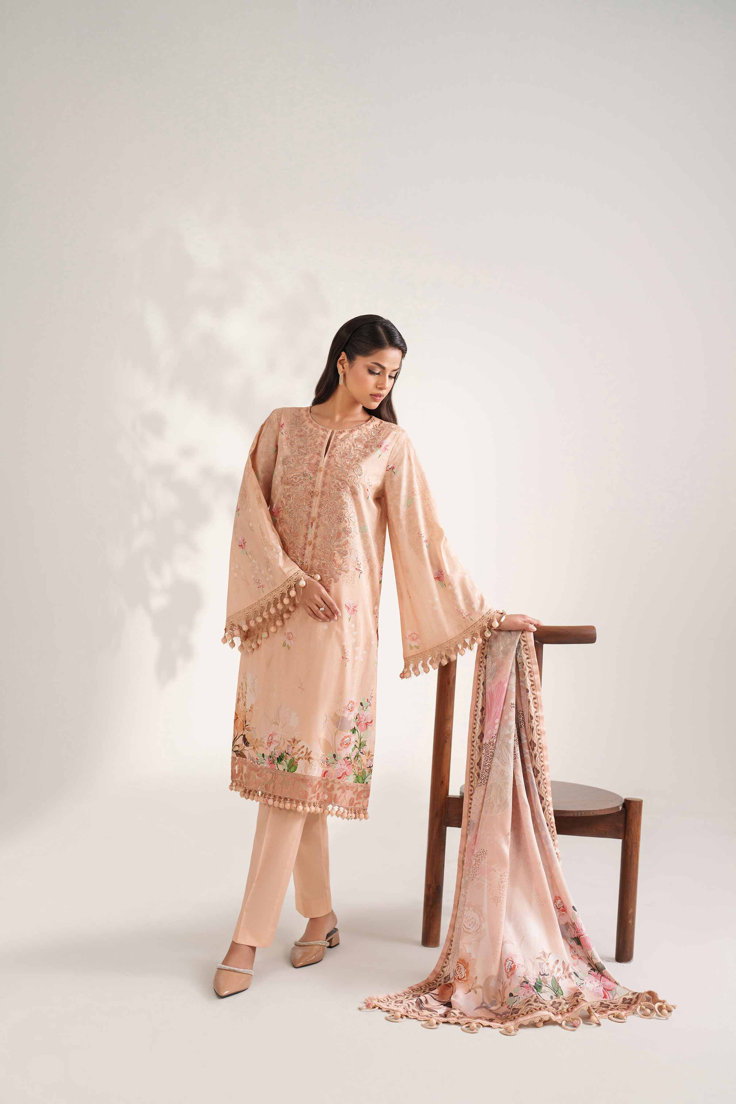 3 Piece - Digital Printed Embroidered Suit - 42502215 for Women - Unstitched Collection | Nishat | Shop Online