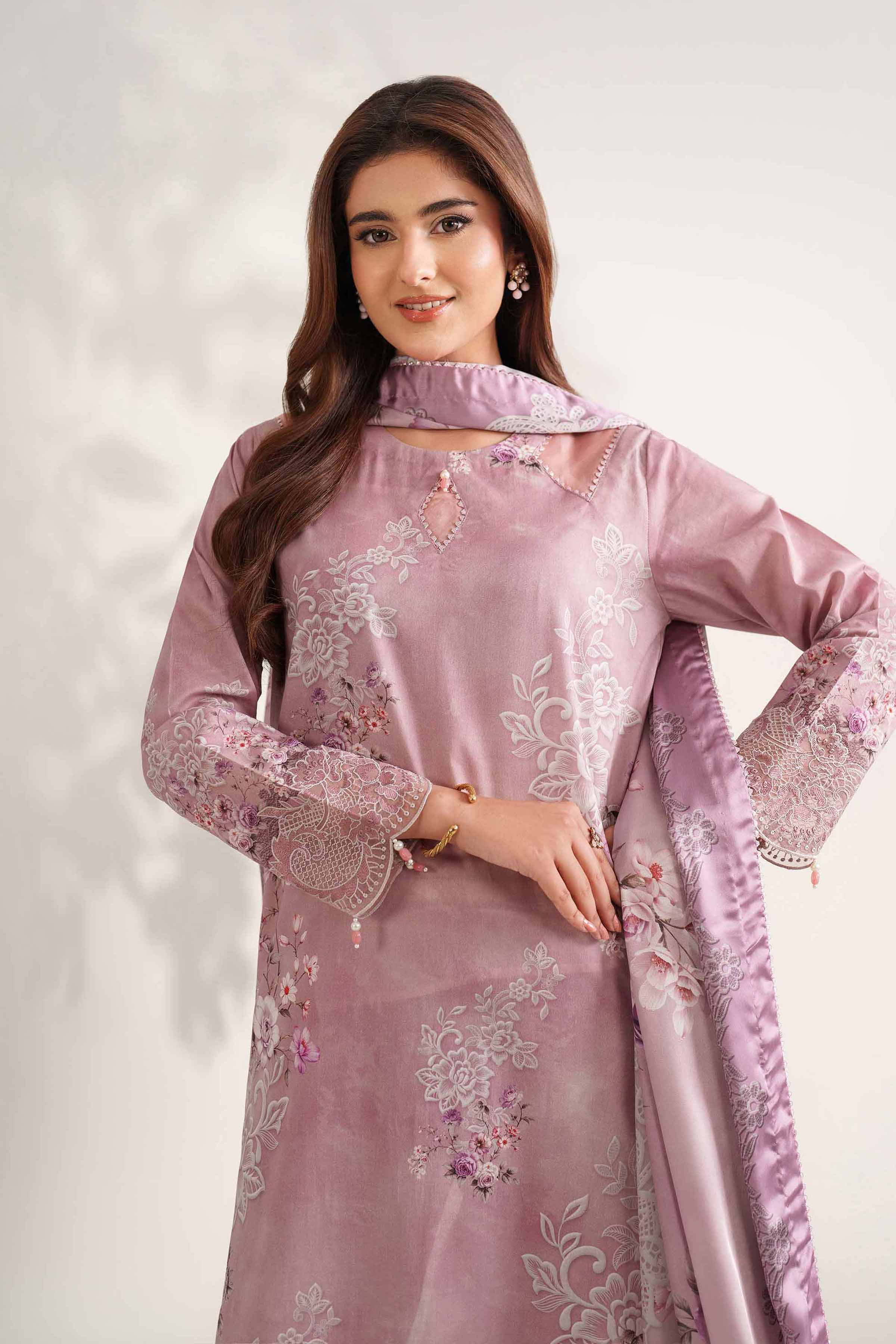 3 Piece - Digital Printed Embroidered Suit - 42502216 for Women - Unstitched Collection | Nishat | Shop Online