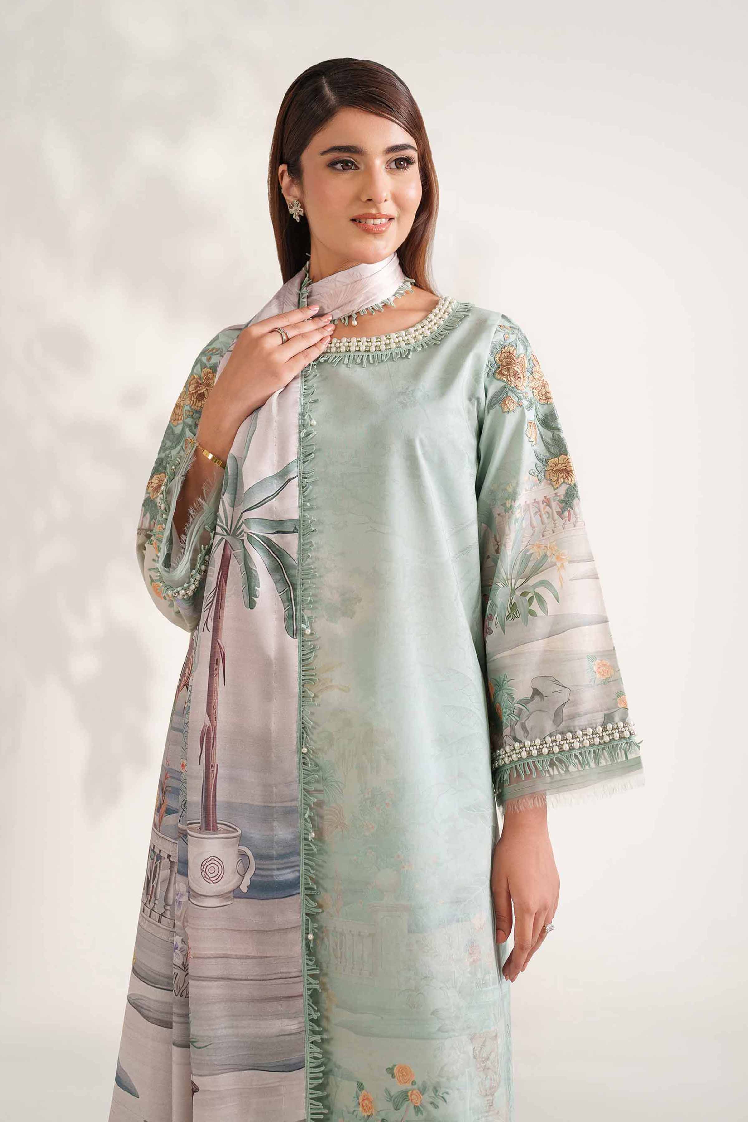 3 Piece - Digital Printed Embroidered Suit - 42502217 for Women - Unstitched Collection | Nishat | Shop Online