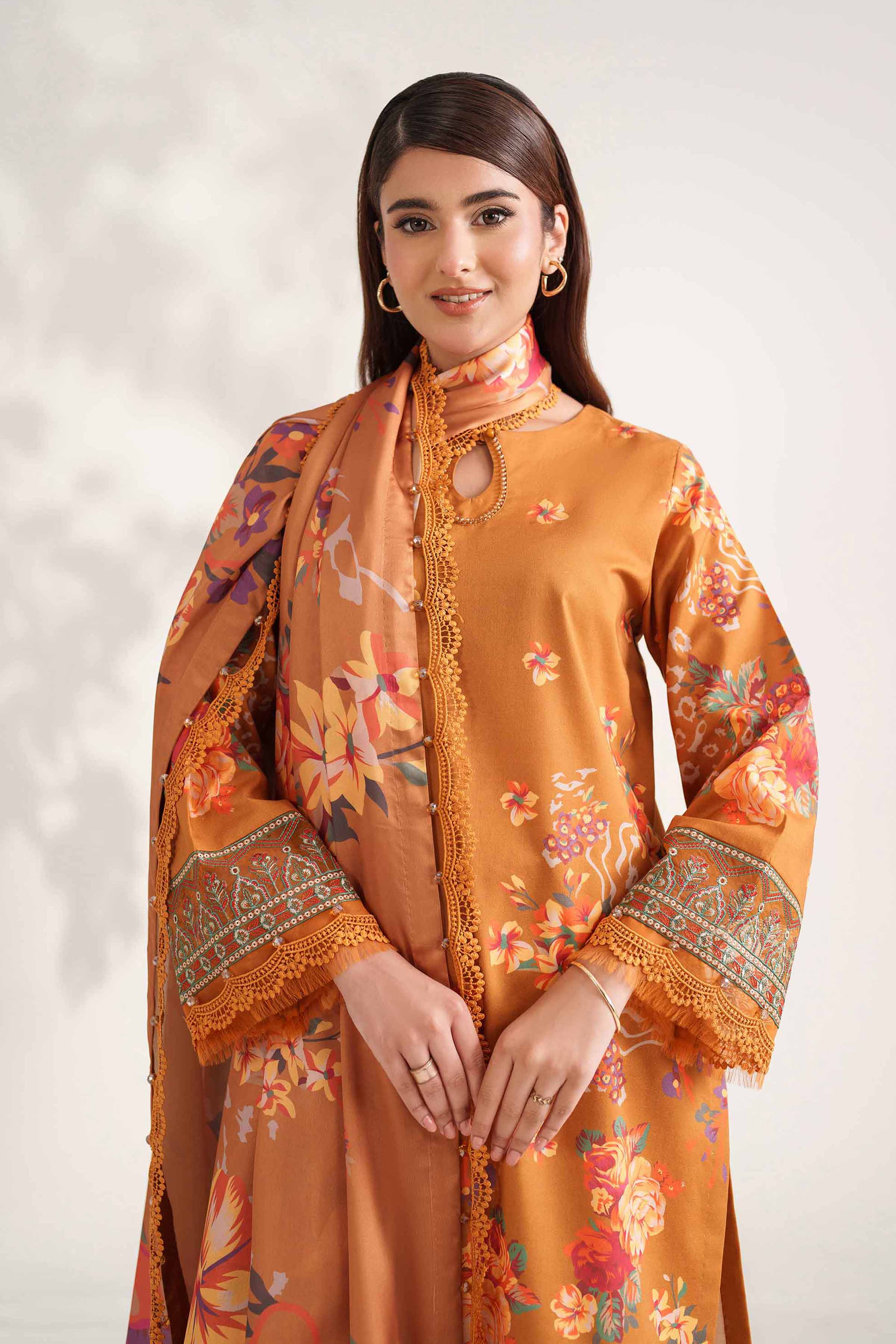 3 Piece - Digital Printed Embroidered Suit - 42502219 for Women - Unstitched Collection | Nishat | Shop Online