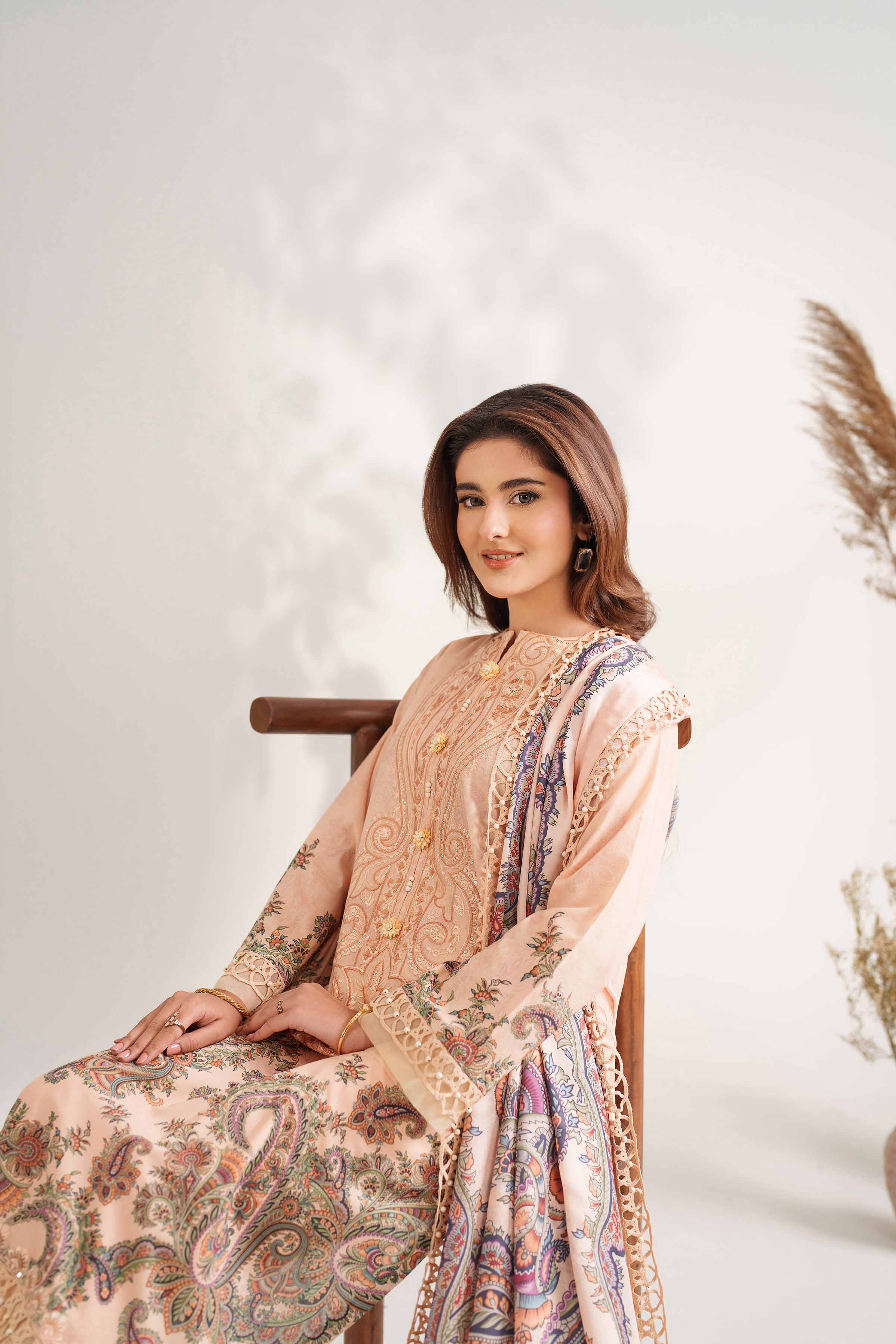 3 Piece - Digital Printed Embroidered Suit - 42502220 for Women - Unstitched Collection | Nishat | Shop Online