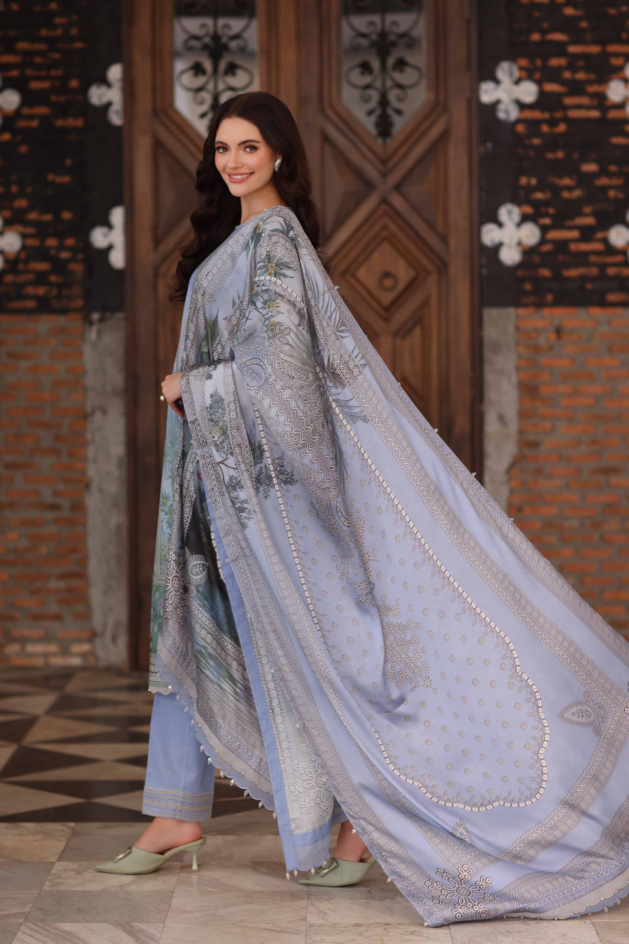 3 Piece - Digital Printed Embroidered Suit - 42502221 for Women - Unstitched Collection | Nishat | Shop Online