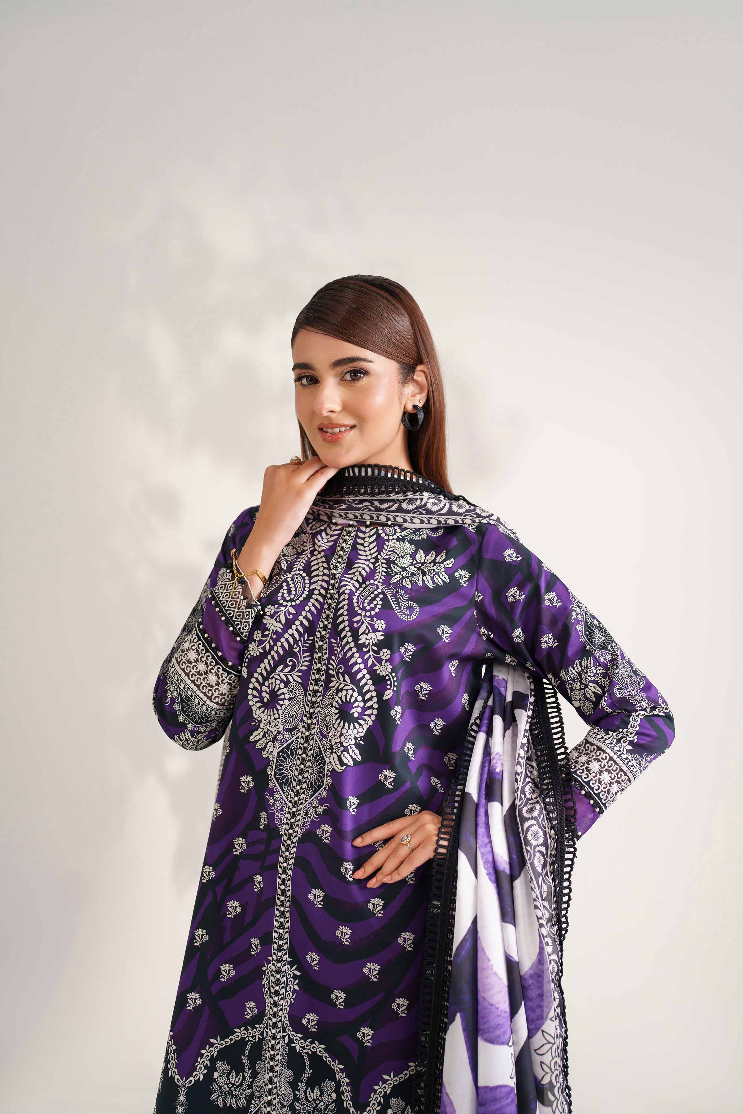 3 Piece - Digital Printed Embroidered Suit - 42502223 for Women - Unstitched Collection | Nishat | Shop Online