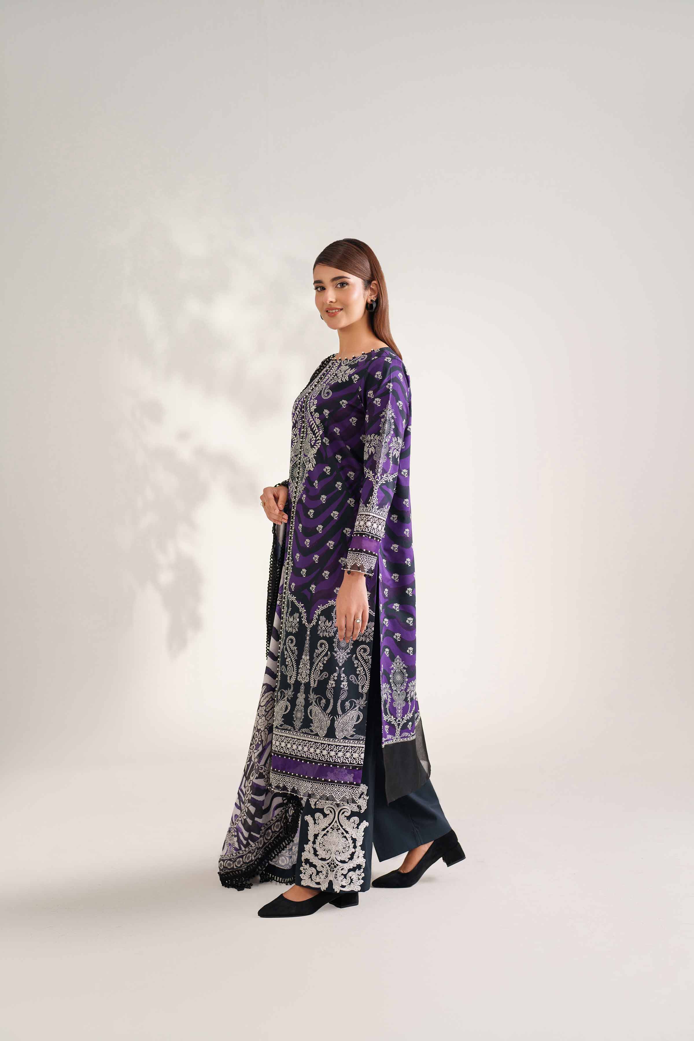 3 Piece - Digital Printed Embroidered Suit - 42502223 for Women - Unstitched Collection | Nishat | Shop Online