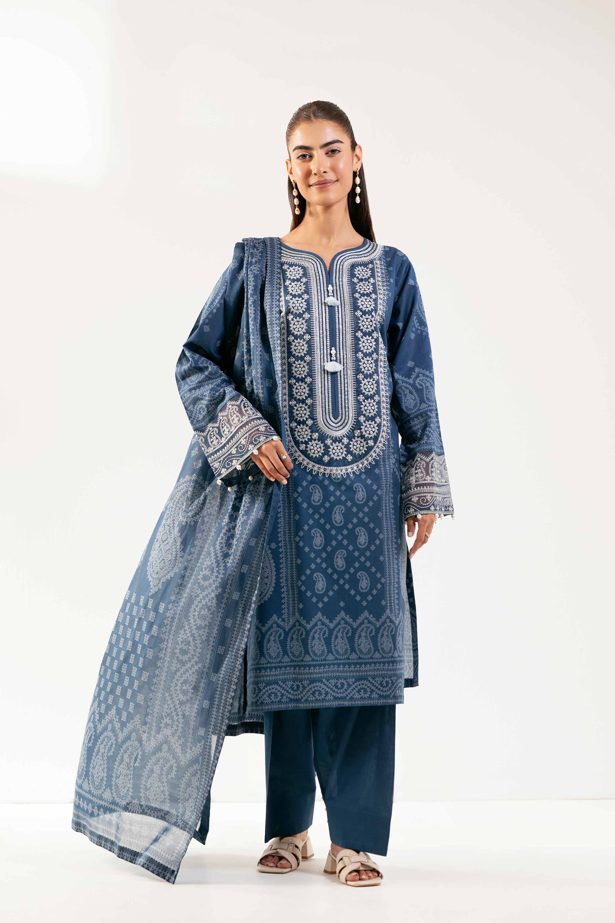 3 Piece - Digital Printed Suit - 42502229 for Women - Unstitched Collection | Nishat | Shop Online