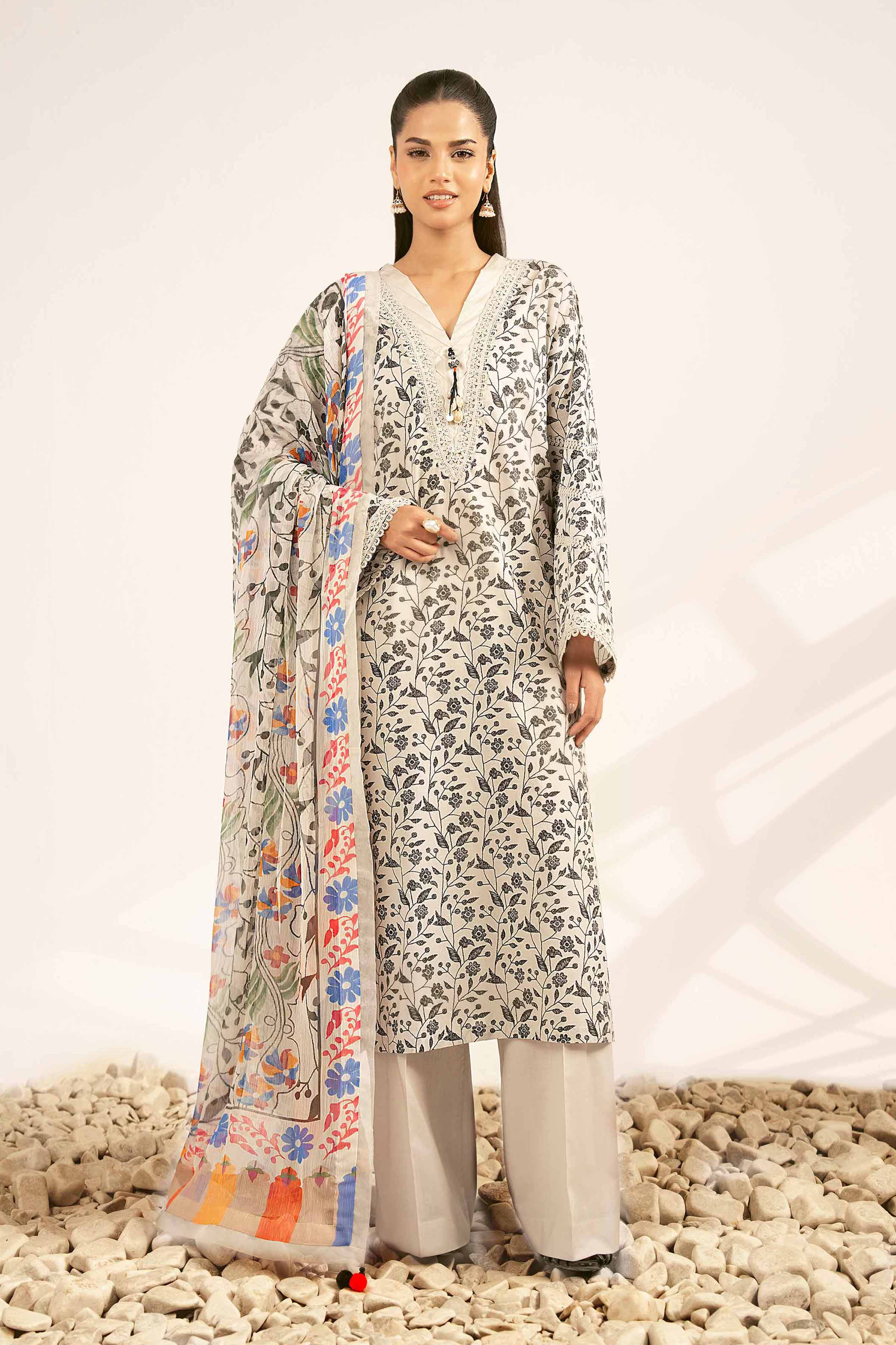 3 Piece - Digital Printed Suit - 42502235 for Women - Unstitched Collection | Nishat | Shop Online