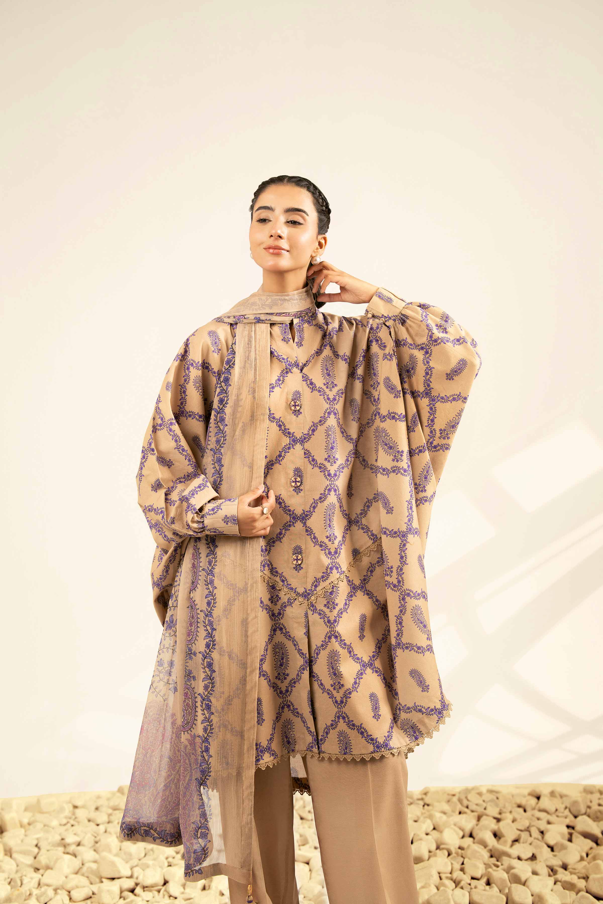 3 Piece - Digital Printed Suit - 42502239 for Women - Unstitched Collection | Nishat | Shop Online