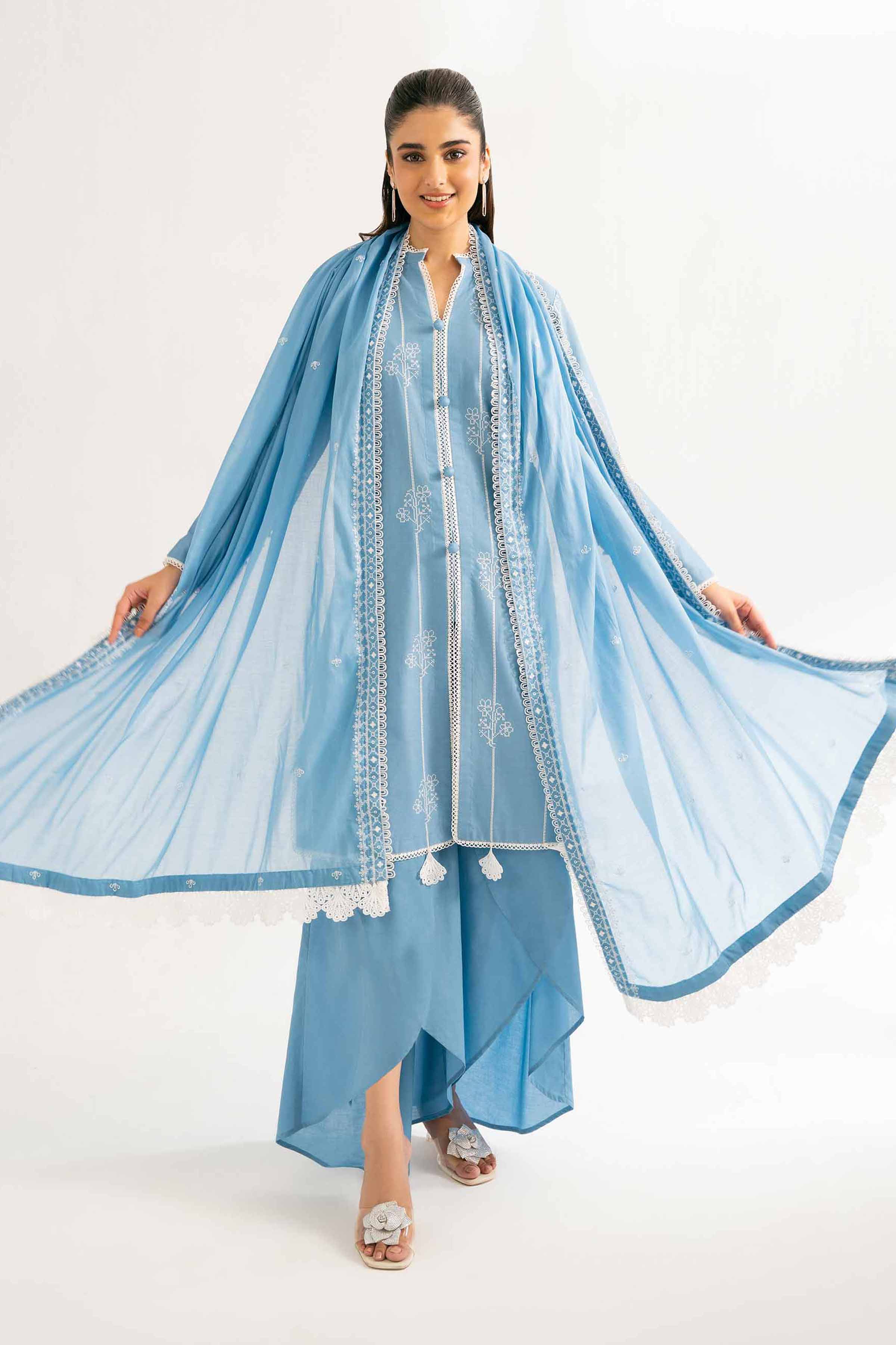 3 Piece - Dyed Embroidered Suit - 42502246 for Women - Unstitched Collection | Nishat | Shop Online