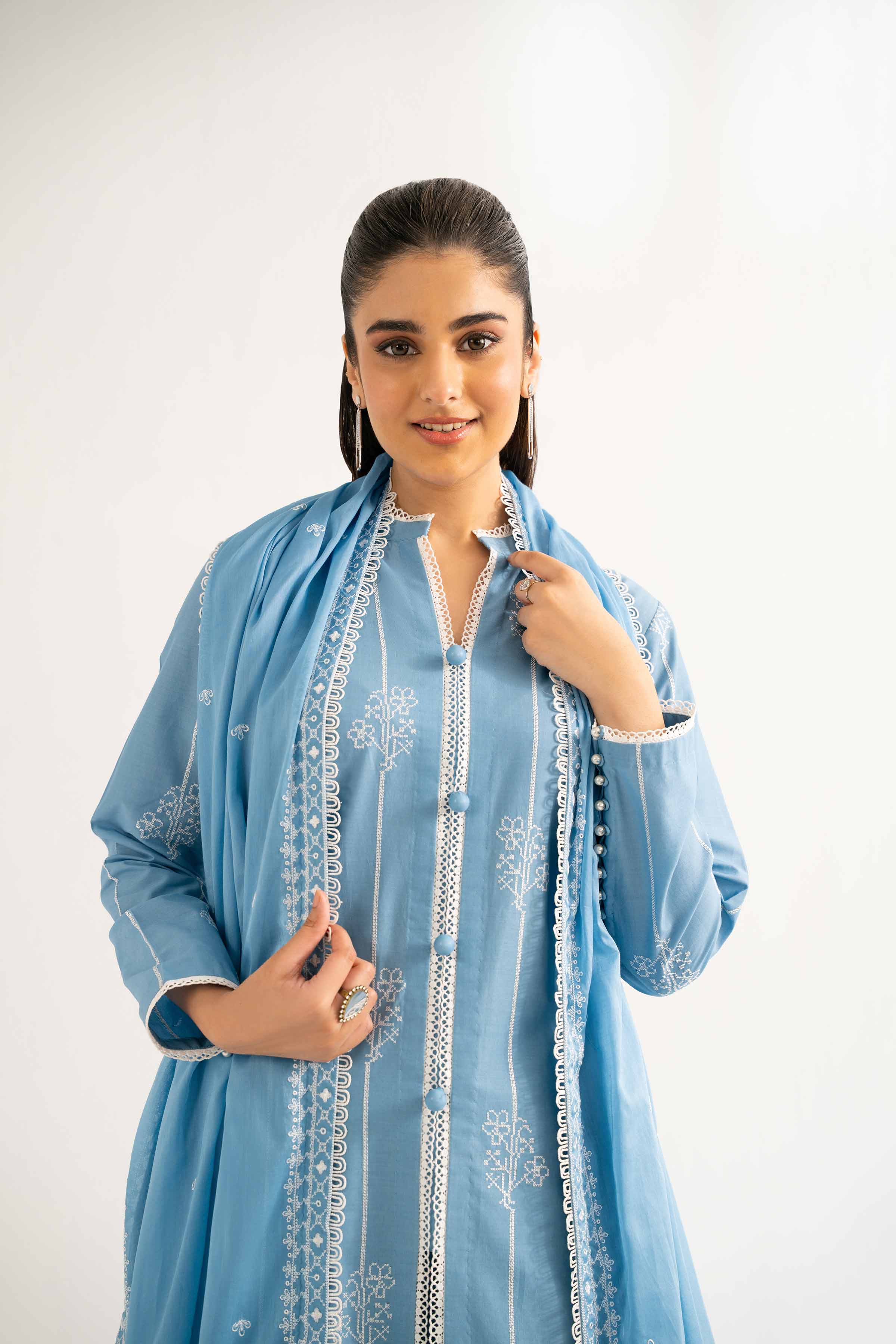 3 Piece - Dyed Embroidered Suit - 42502246 for Women - Unstitched Collection | Nishat | Shop Online