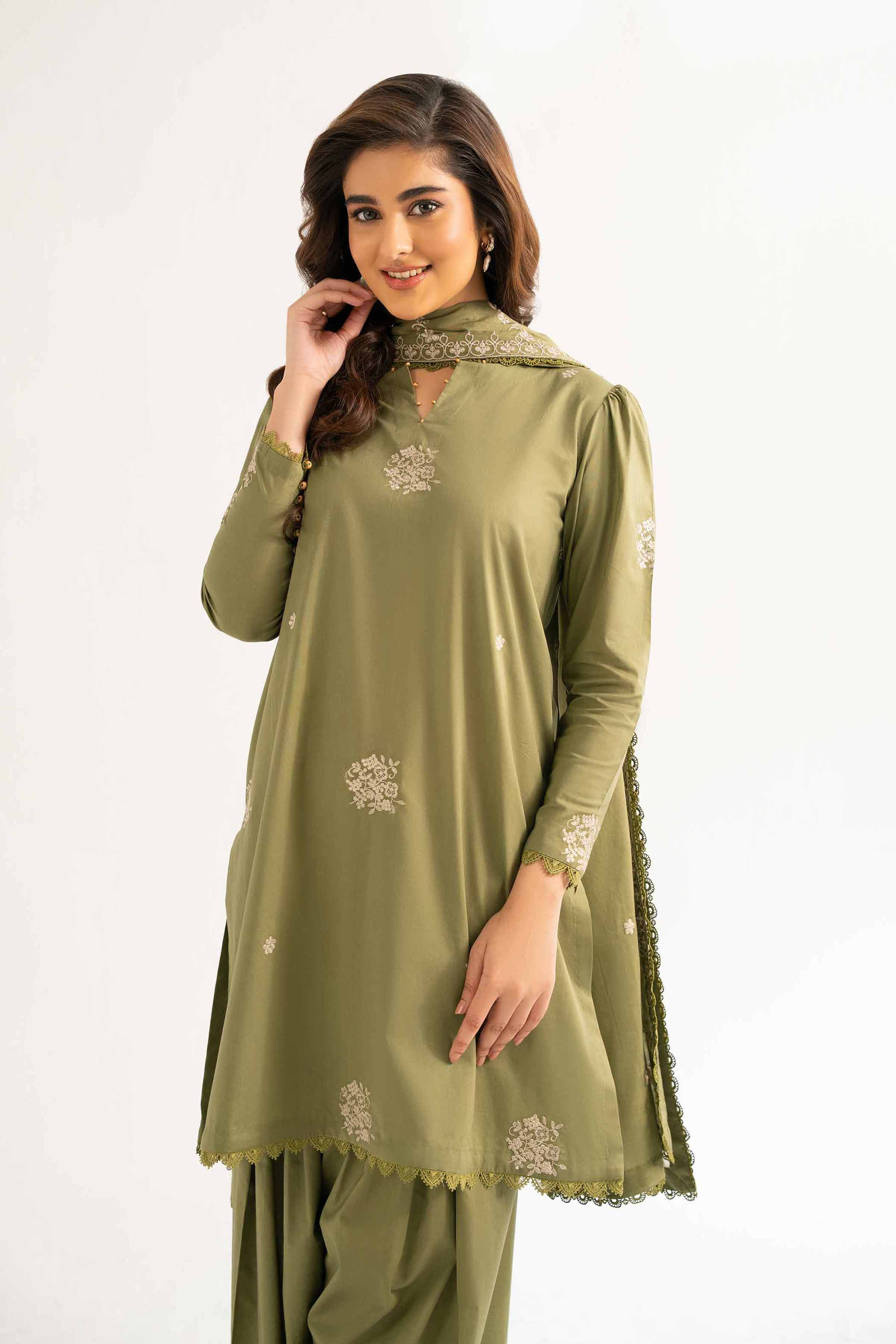 3 Piece - Dyed Embroidered Suit - 42502247 for Women - Unstitched Collection | Nishat | Shop Online