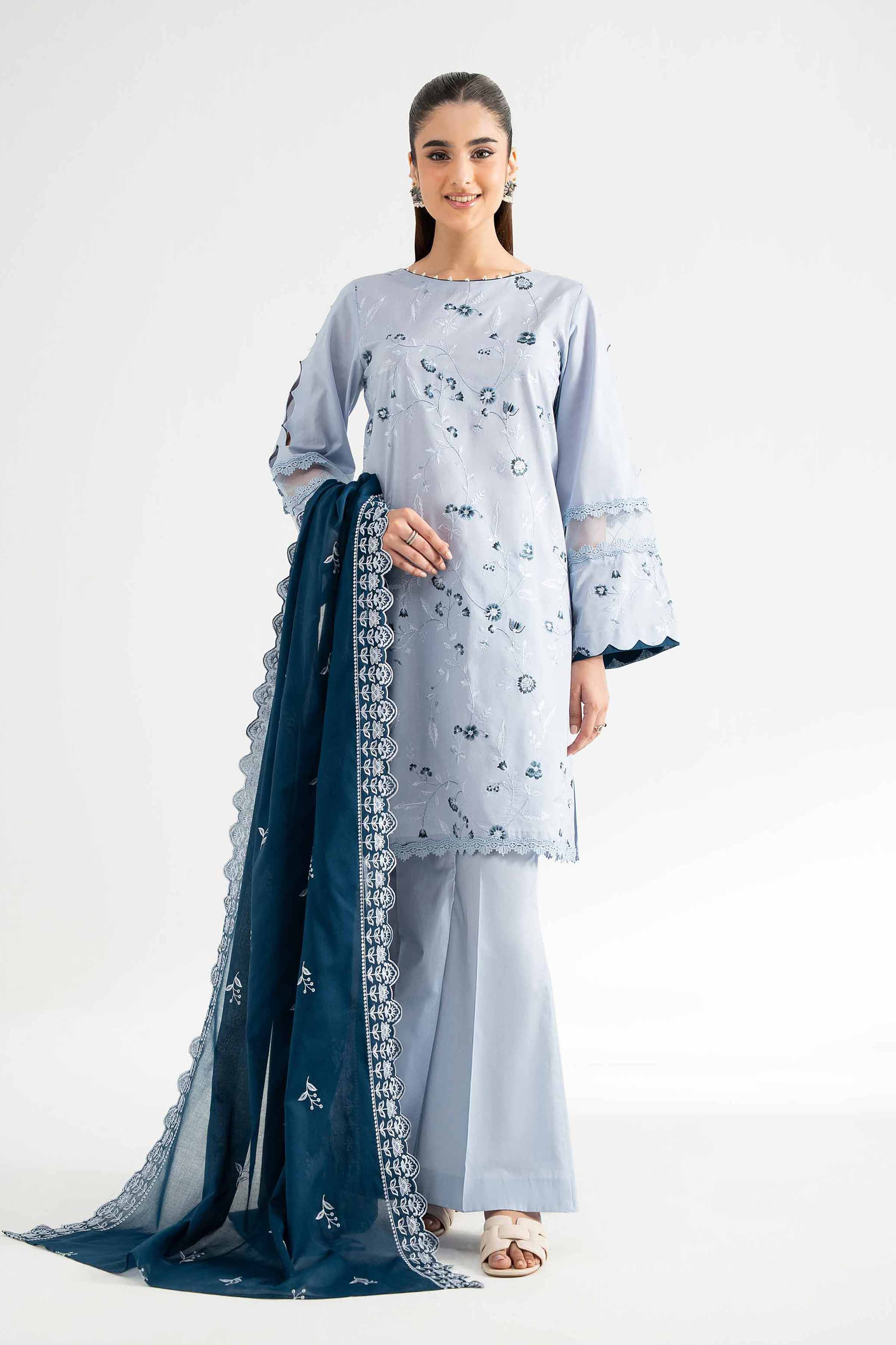 3 Piece - Dyed Embroidered Suit - 42502249 for Women - Unstitched Collection | Nishat | Shop Online