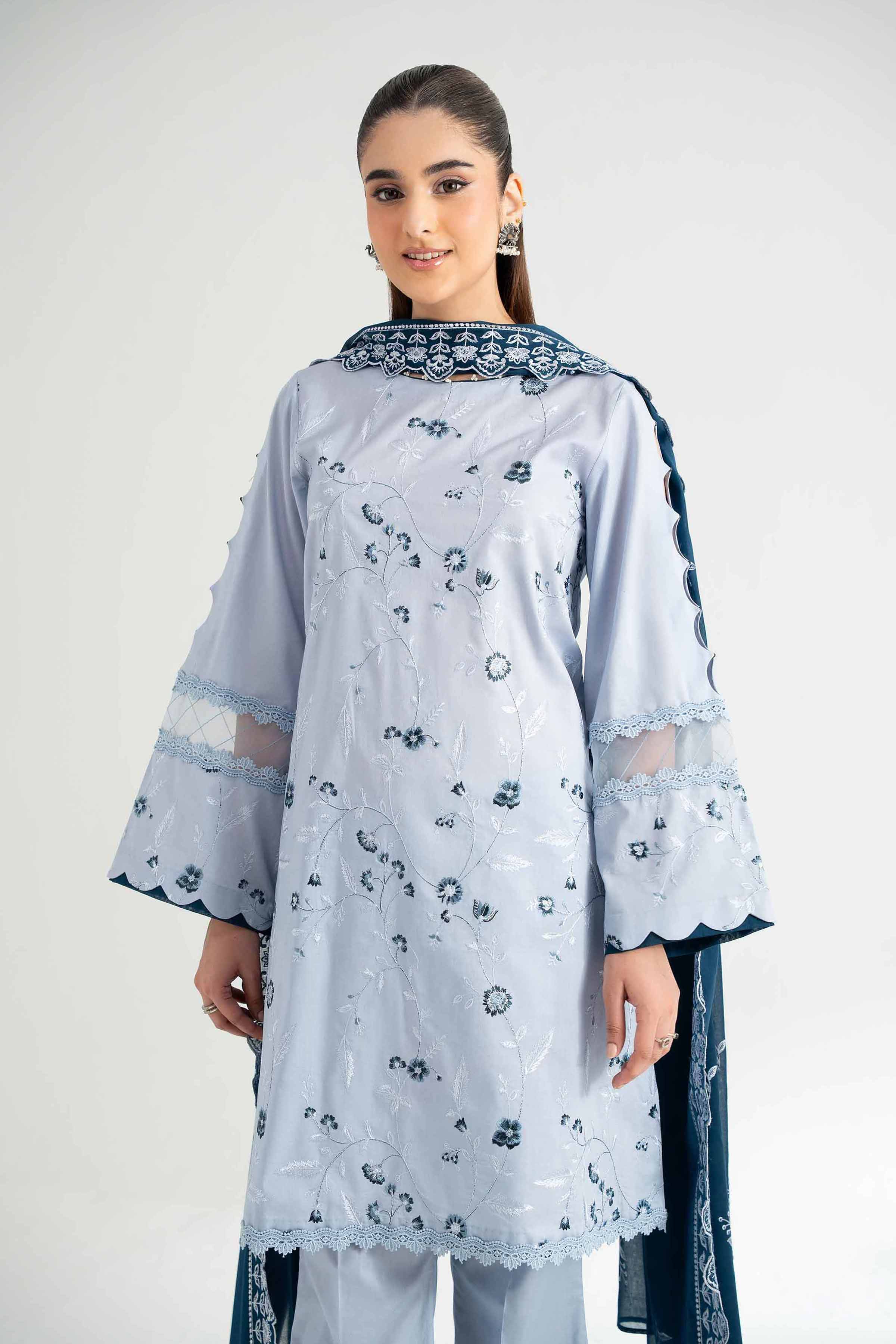 3 Piece - Dyed Embroidered Suit - 42502249 for Women - Unstitched Collection | Nishat | Shop Online