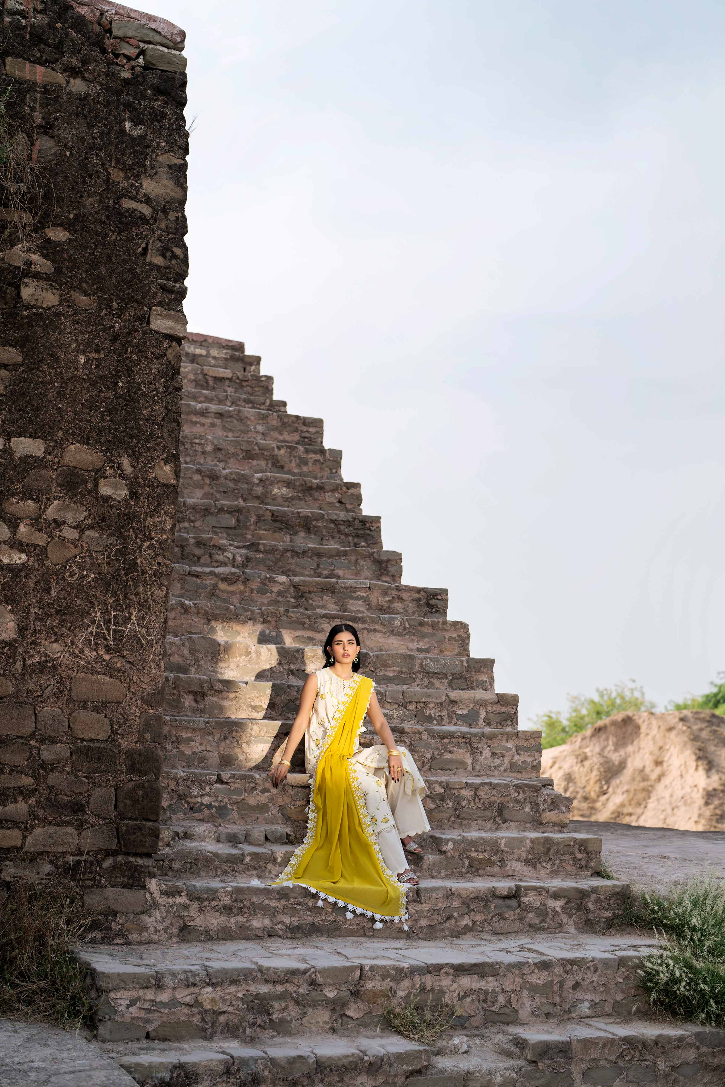 3 Piece - Dyed Embroidered Suit - 42502251