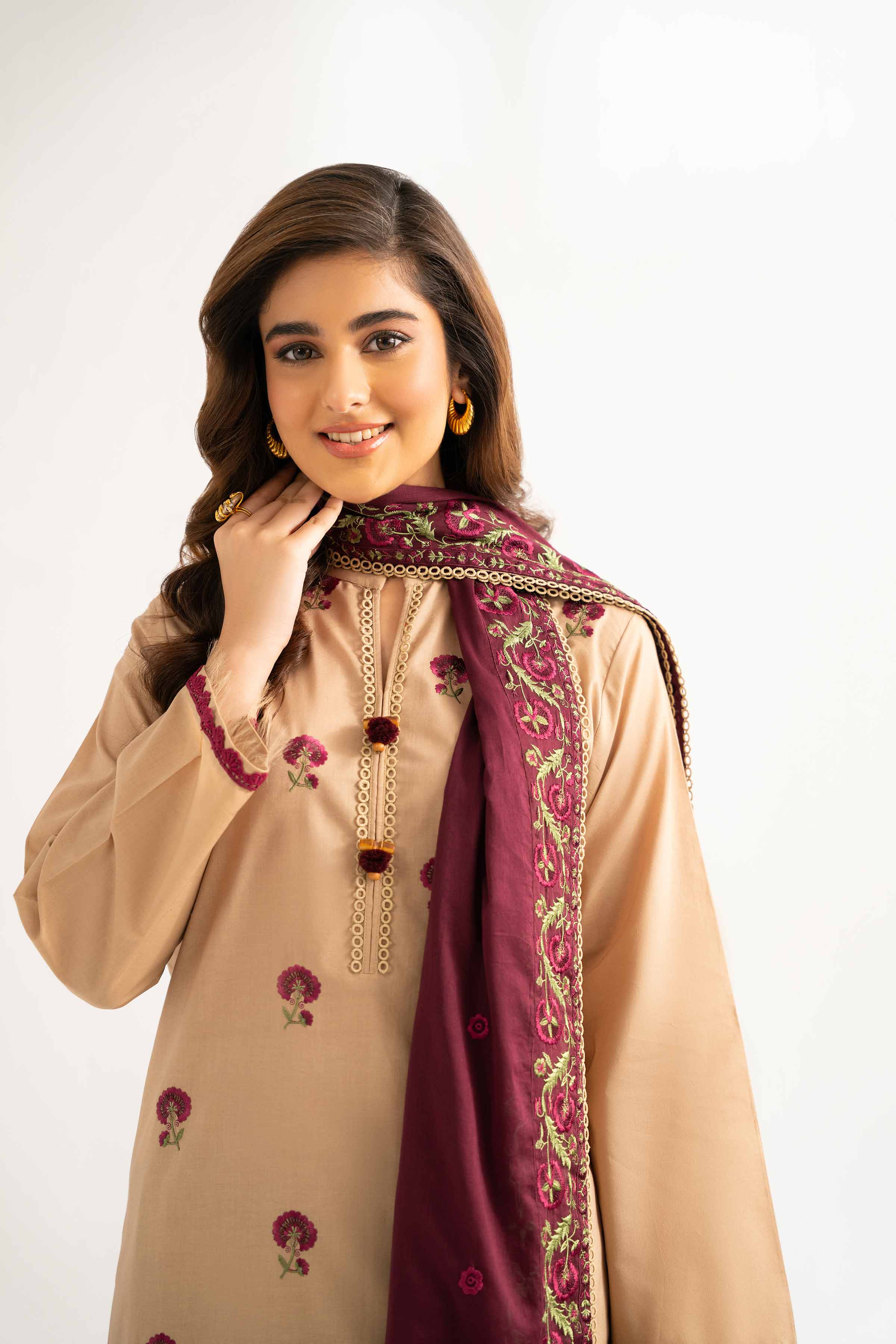 3 Piece - Dyed Embroidered Suit - 42502252 for Women - Unstitched Collection | Nishat | Shop Online