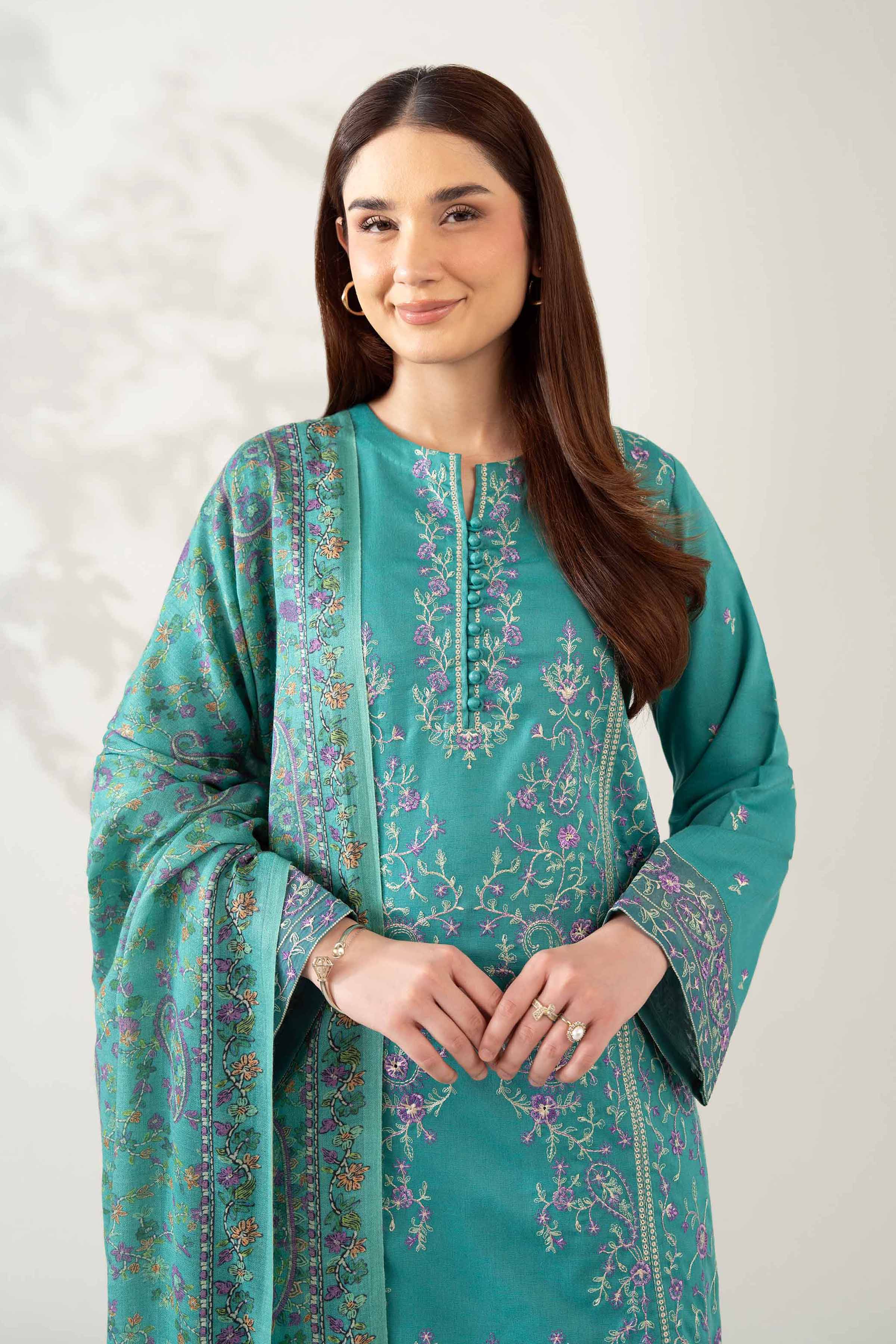 3 Piece - Digital Printed Embroidered Suit - 42502303 for Women - Unstitched Collection | Nishat | Shop Online