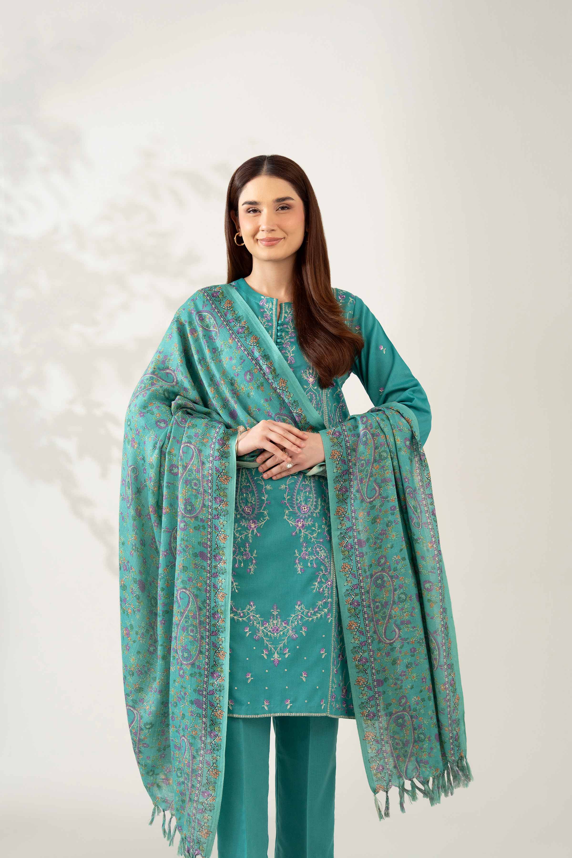 3 Piece - Digital Printed Embroidered Suit - 42502303 for Women - Unstitched Collection | Nishat | Shop Online