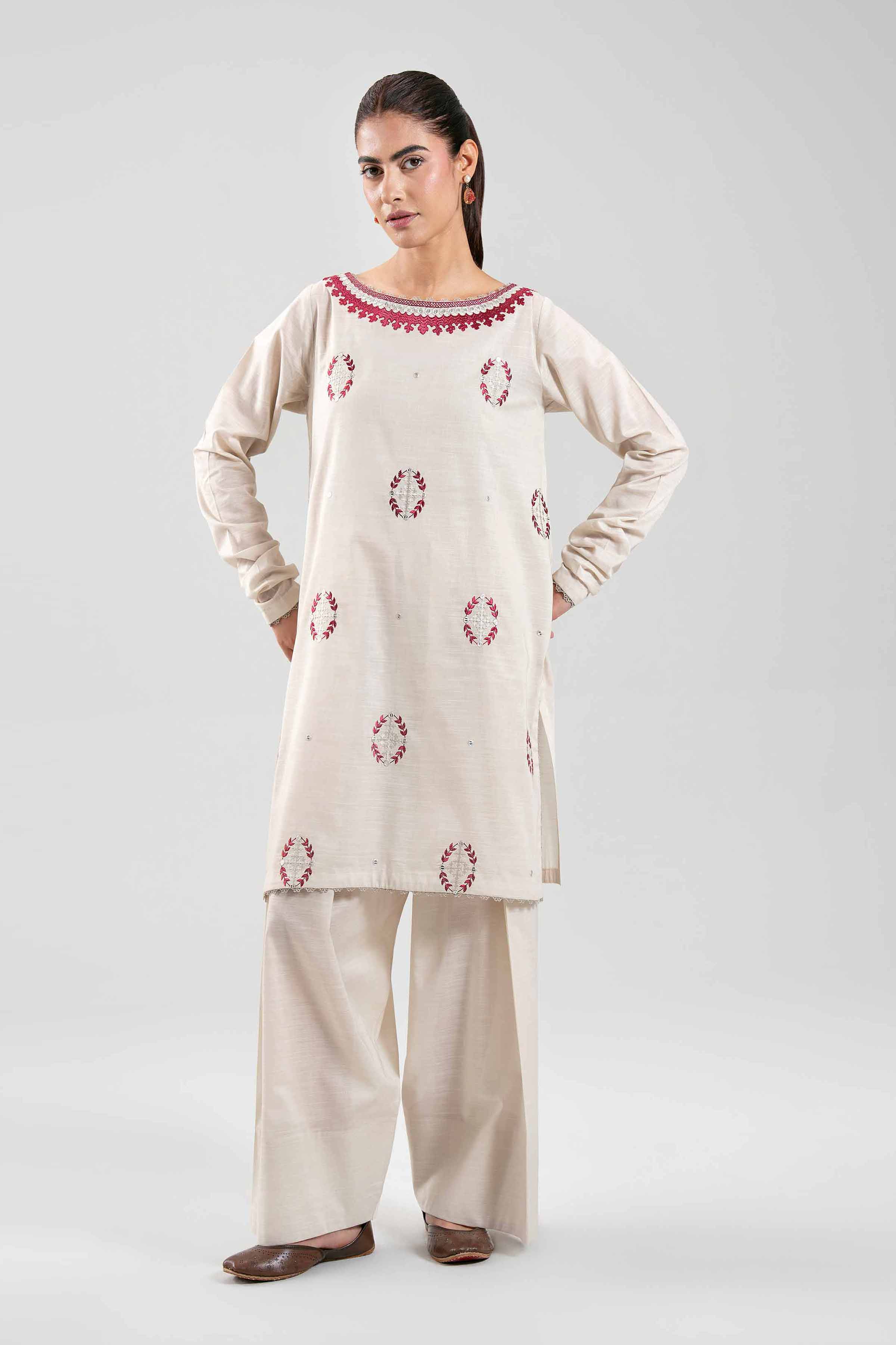 2 Piece - Embroidered Suit - 42502304 for Women - Unstitched Collection | Nishat | Shop Online