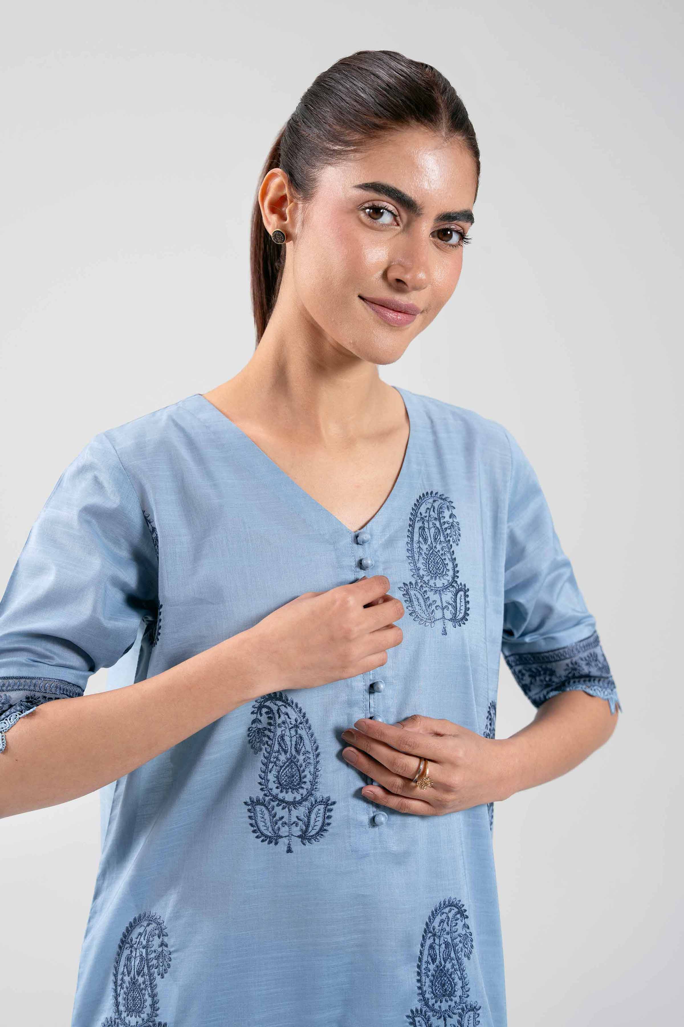 2 Piece - Embroidered Suit - 42502306 for Women - Unstitched Collection | Nishat | Shop Online