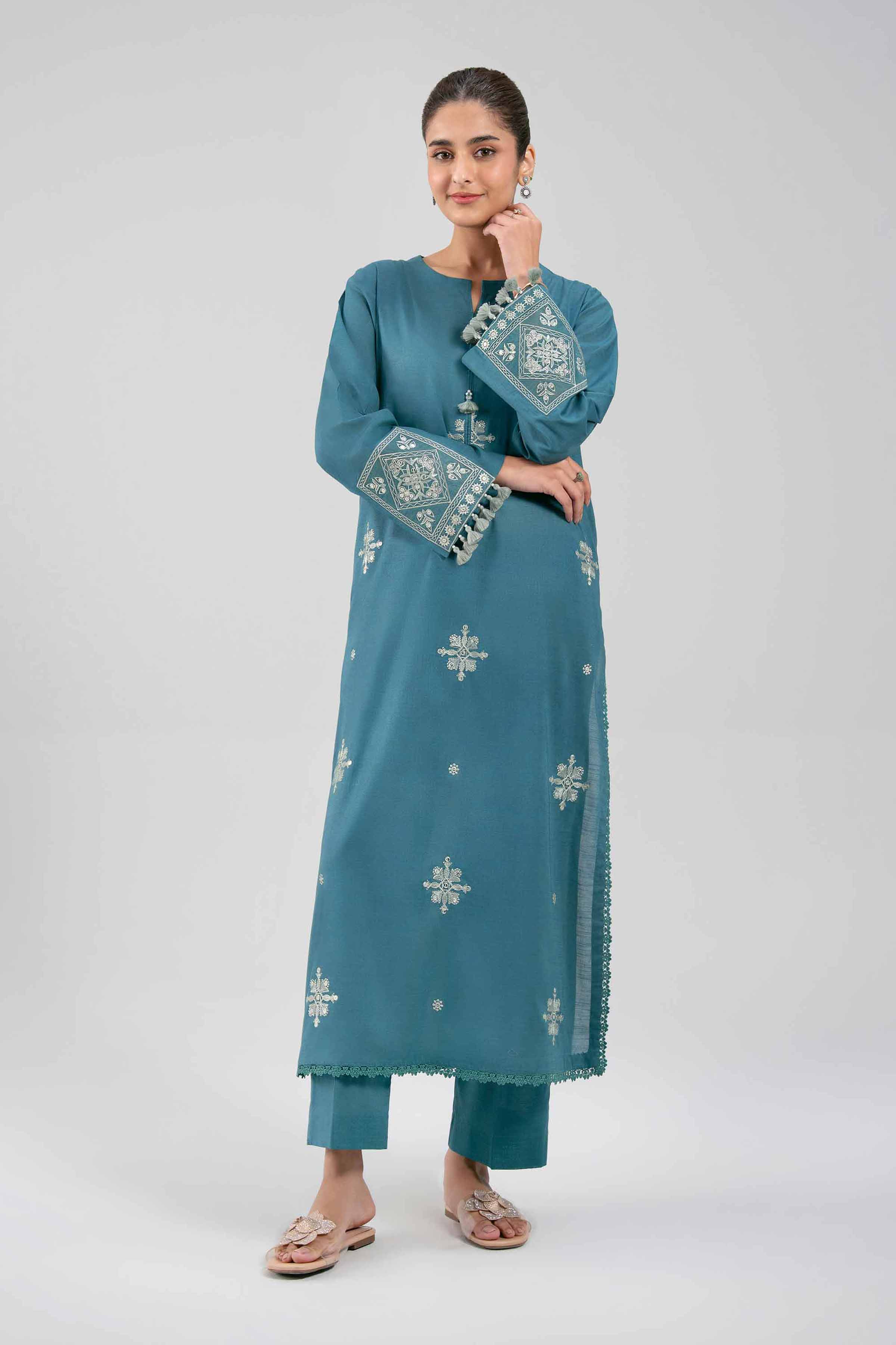 2 Piece - Embroidered Suit - 42502307 for Women - Unstitched Collection | Nishat | Shop Online
