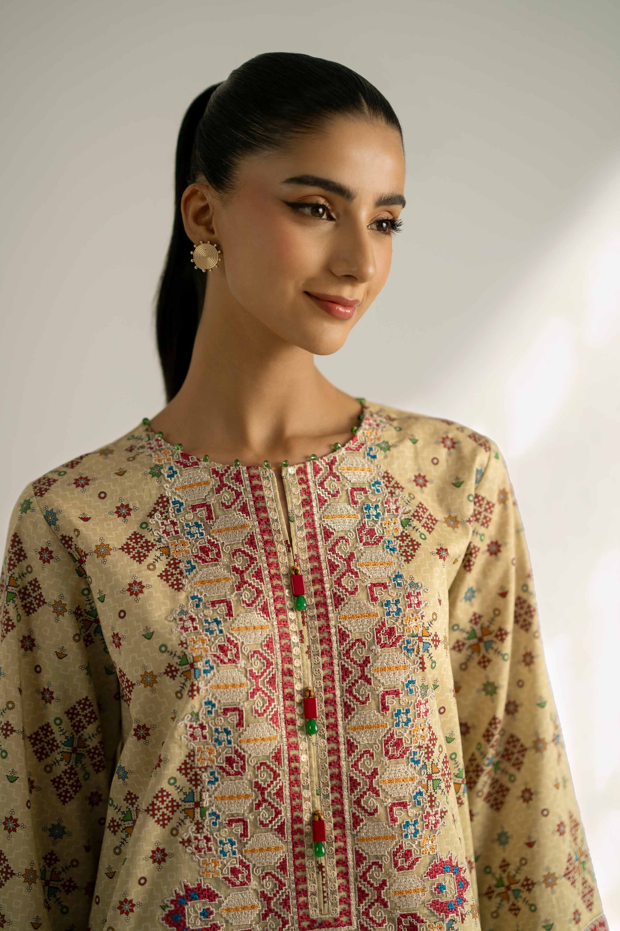 2 Piece - Printed Embroidered Suit - 42502354 for Women - Unstitched Collection | Nishat | Shop Online