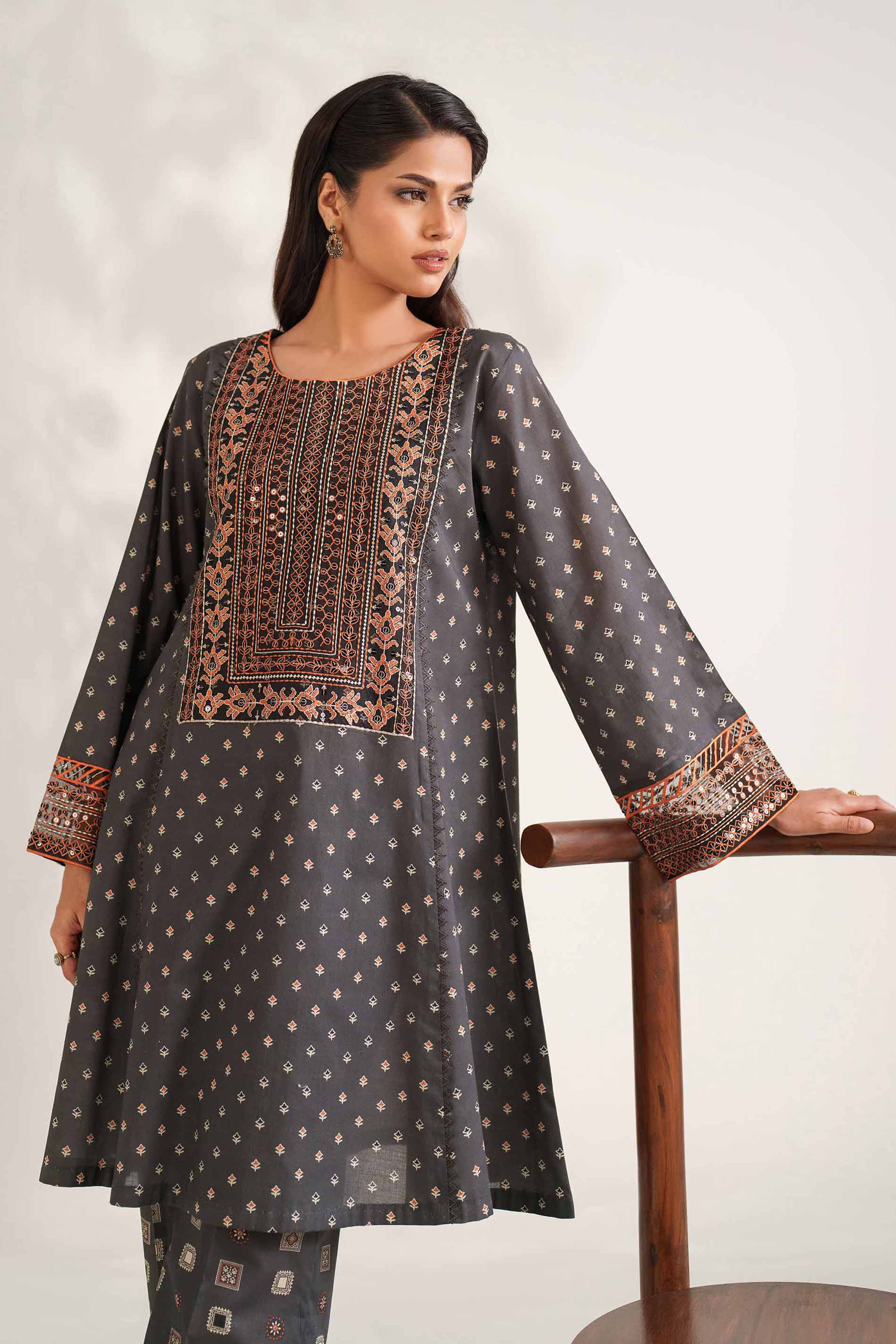 2 Piece - Printed Embroidered Suit - 42502355 for Women - Unstitched Collection | Nishat | Shop Online