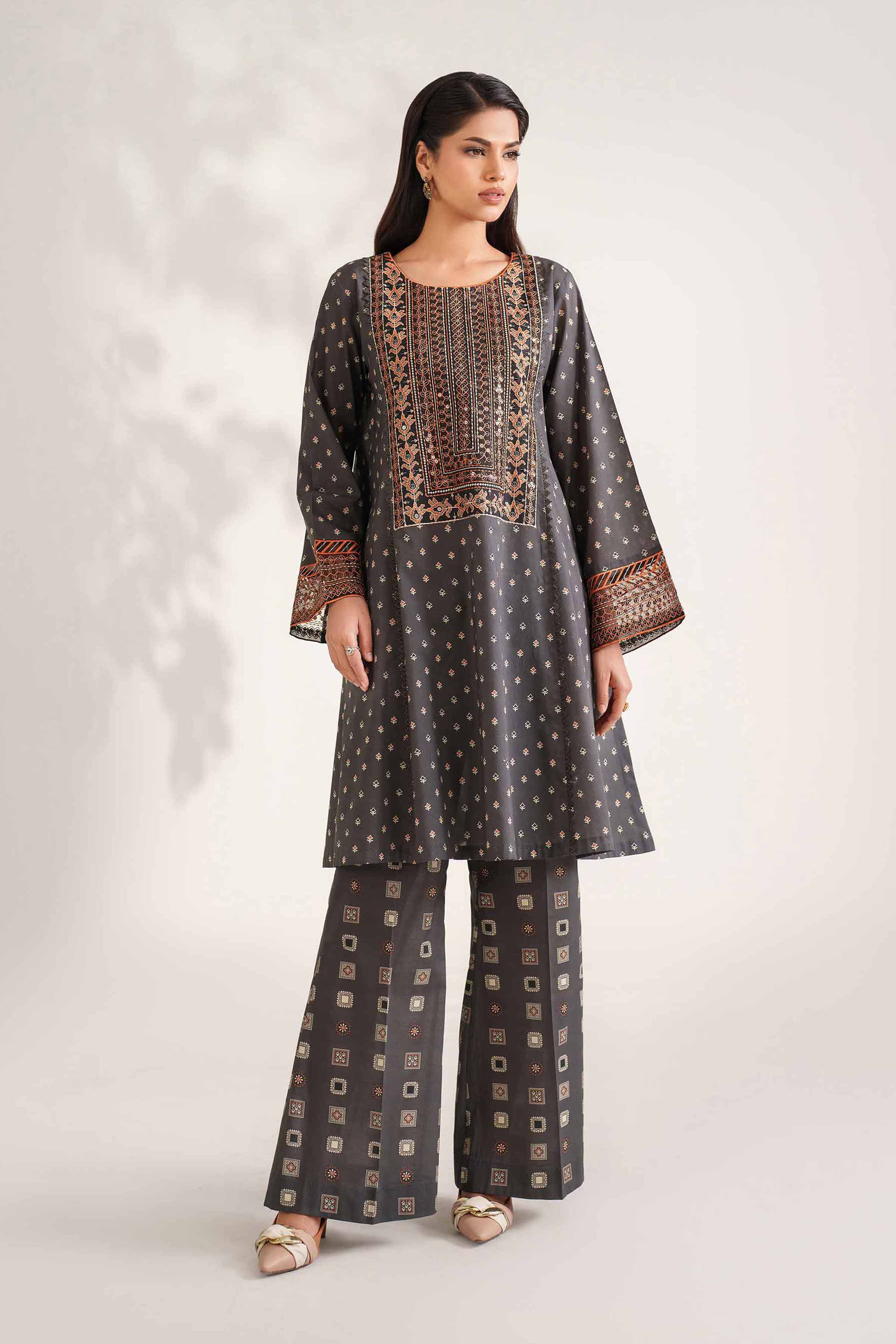 2 Piece - Printed Embroidered Suit - 42502355 for Women - Unstitched Collection | Nishat | Shop Online