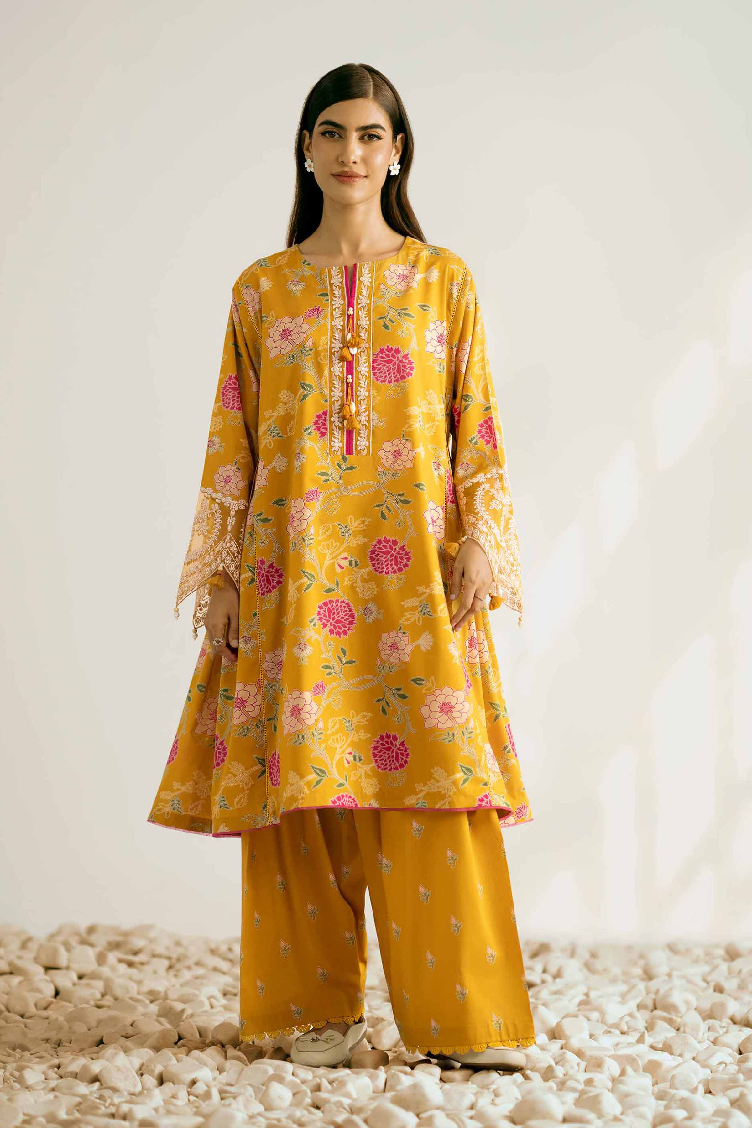 2 Piece - Printed Embroidered Suit - 42502357 for Women - Unstitched Collection | Nishat | Shop Online