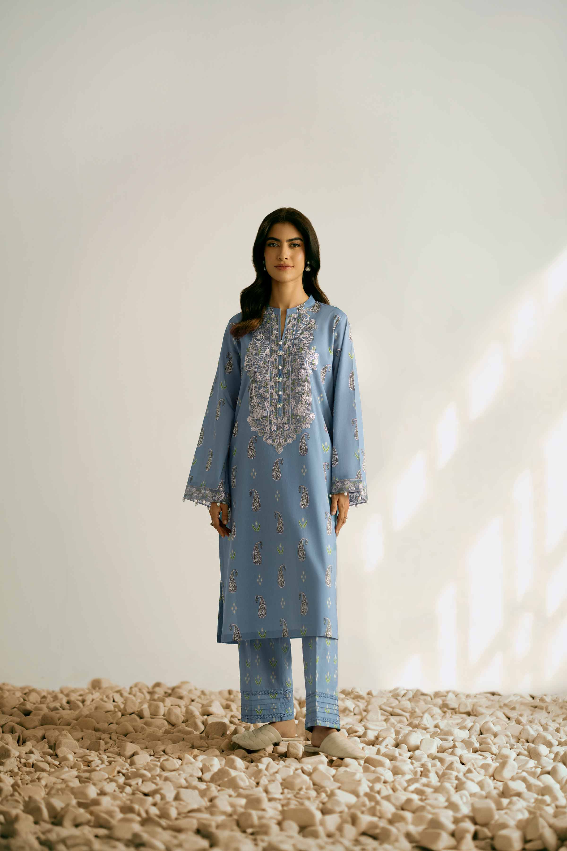 2 Piece - Printed Embroidered Suit - 42502358 for Women - Unstitched Collection | Nishat | Shop Online