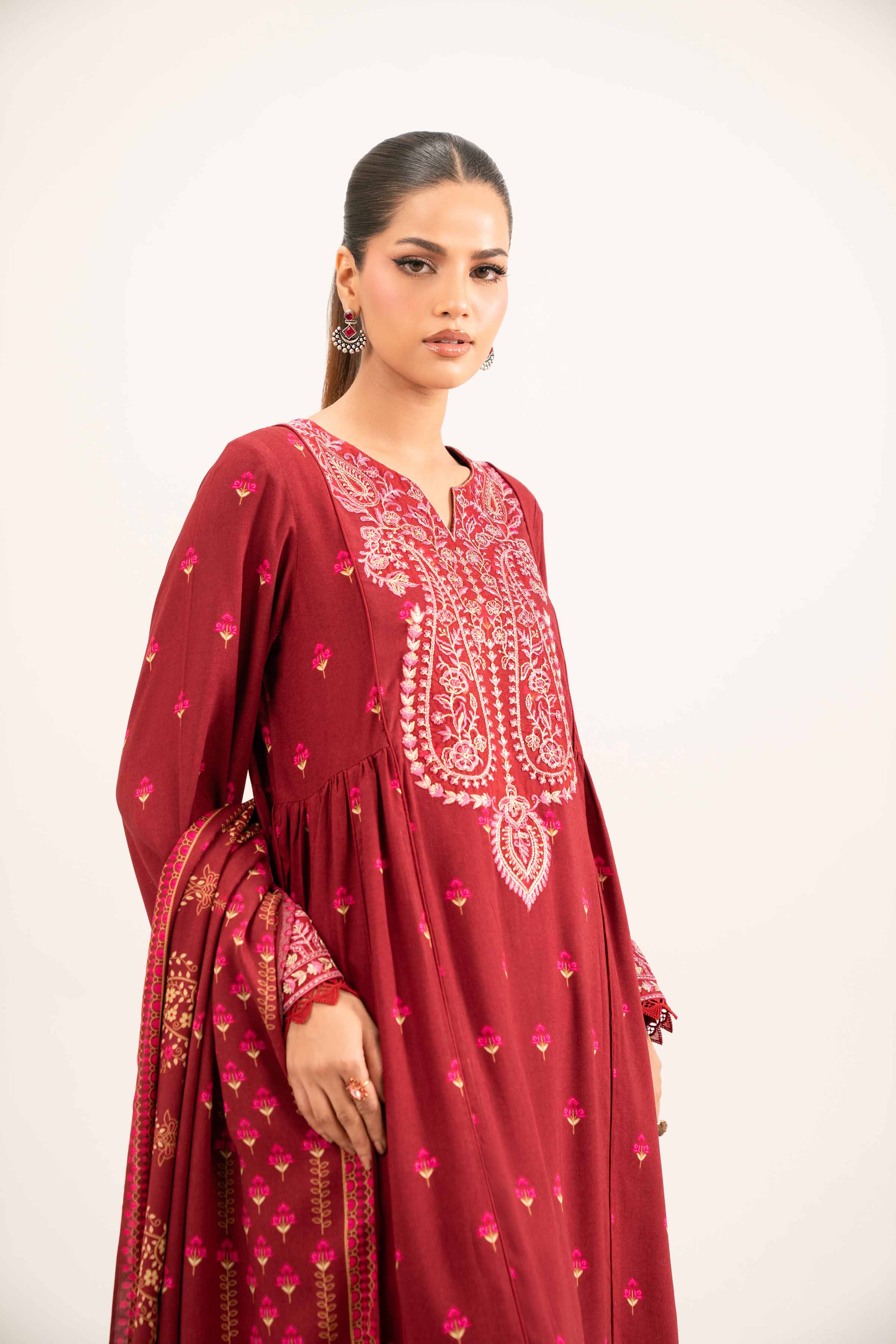 3 Piece - Printed Embroidered Suit - 42502365 for Women - Unstitched Collection | Nishat | Shop Online