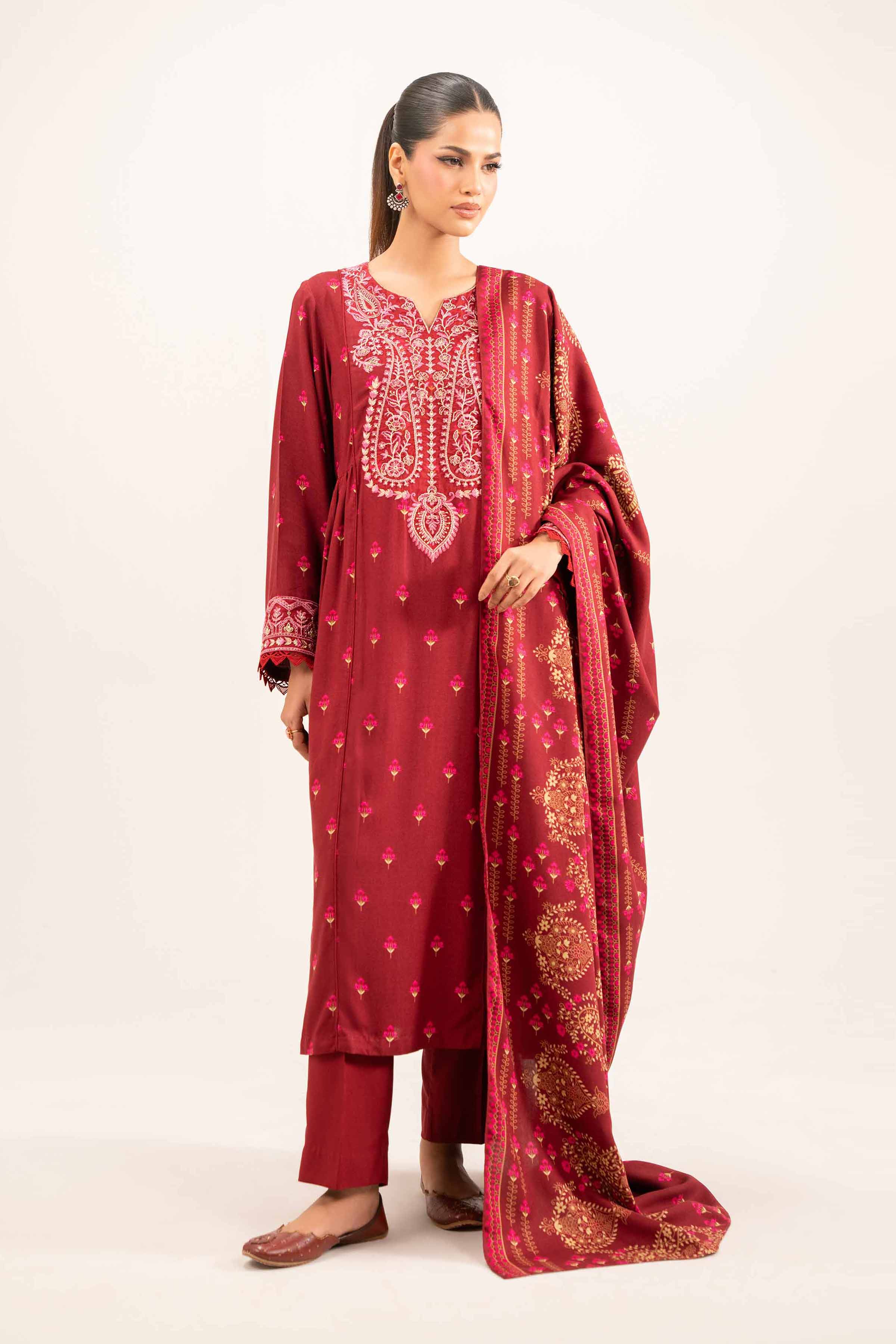 3 Piece - Printed Embroidered Suit - 42502365 for Women - Unstitched Collection | Nishat | Shop Online