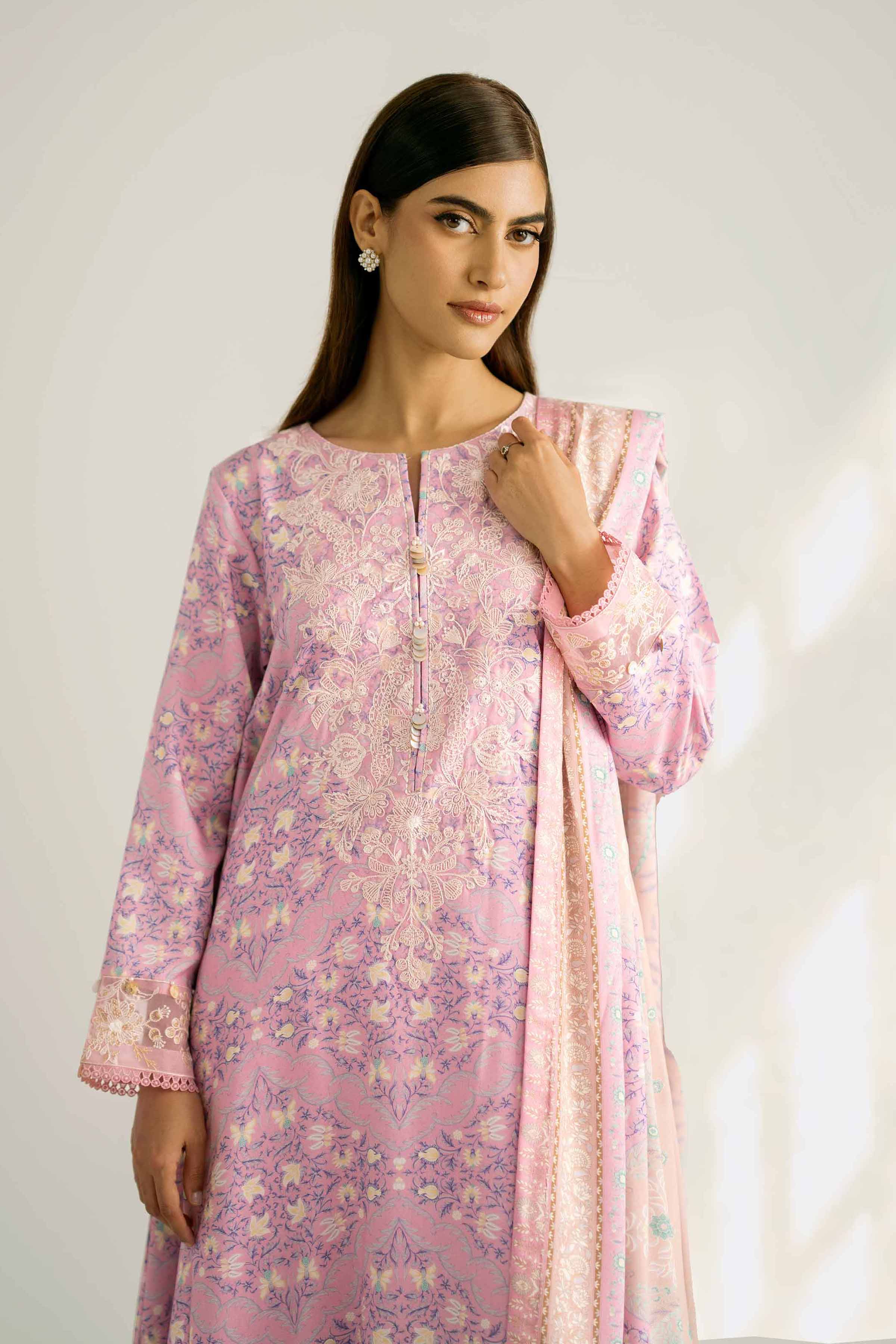 3 Piece - Printed Embroidered Suit - 42502366 for Women - Unstitched Collection | Nishat | Shop Online
