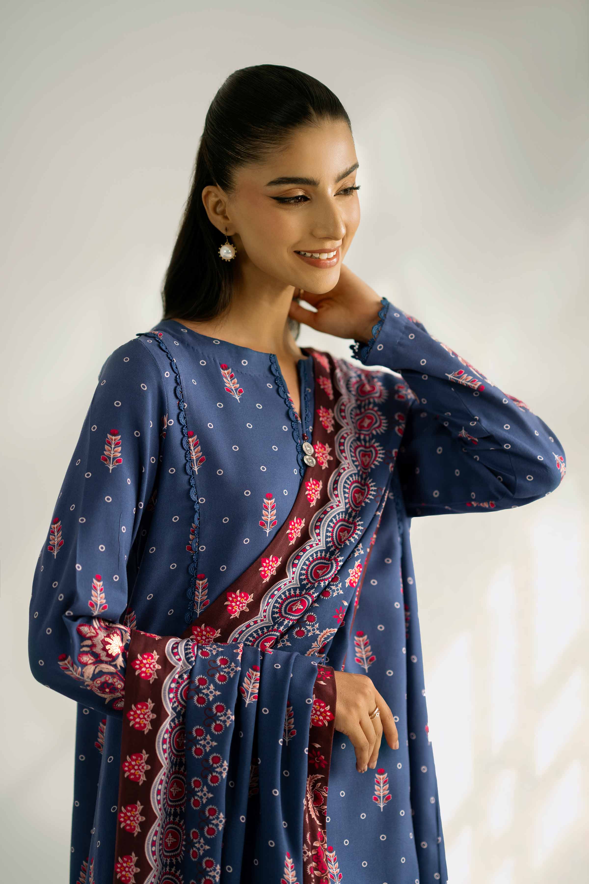 3 Piece - Printed Embroidered Suit - 42502368 for Women - Unstitched Collection | Nishat | Shop Online