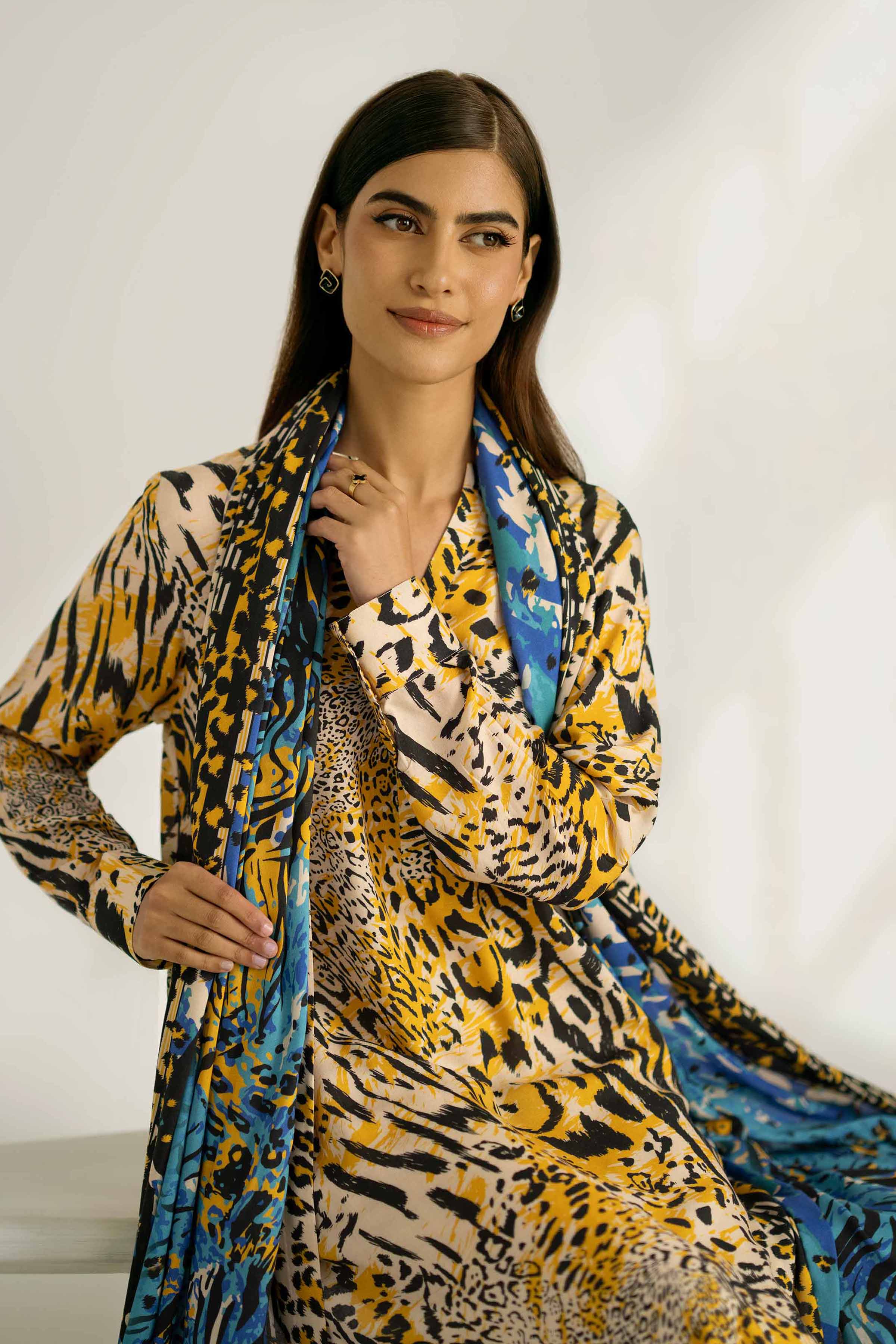 3 Piece - Printed Suit - 42502372 for Women - Unstitched Collection | Nishat | Shop Online