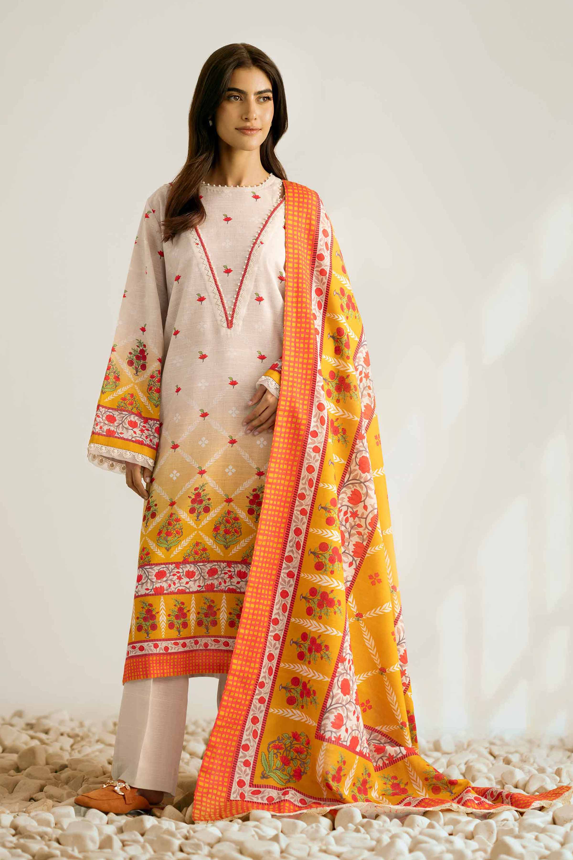 3 Piece - Digital Printed Suit - 42502416 for Women - Unstitched Collection | Nishat | Shop Online