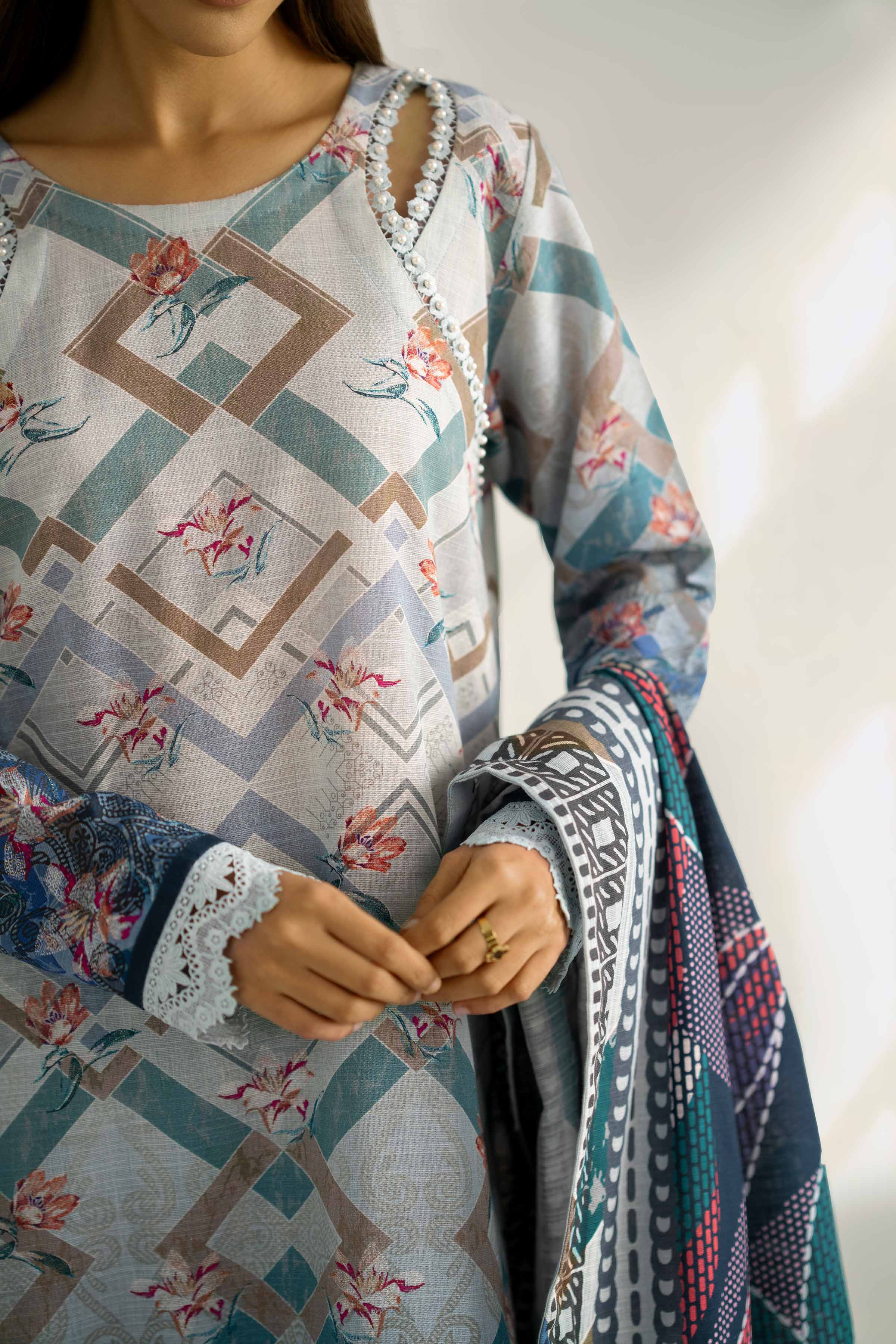 3 Piece - Digital Printed Suit - 42502420 for Women - Unstitched Collection | Nishat | Shop Online